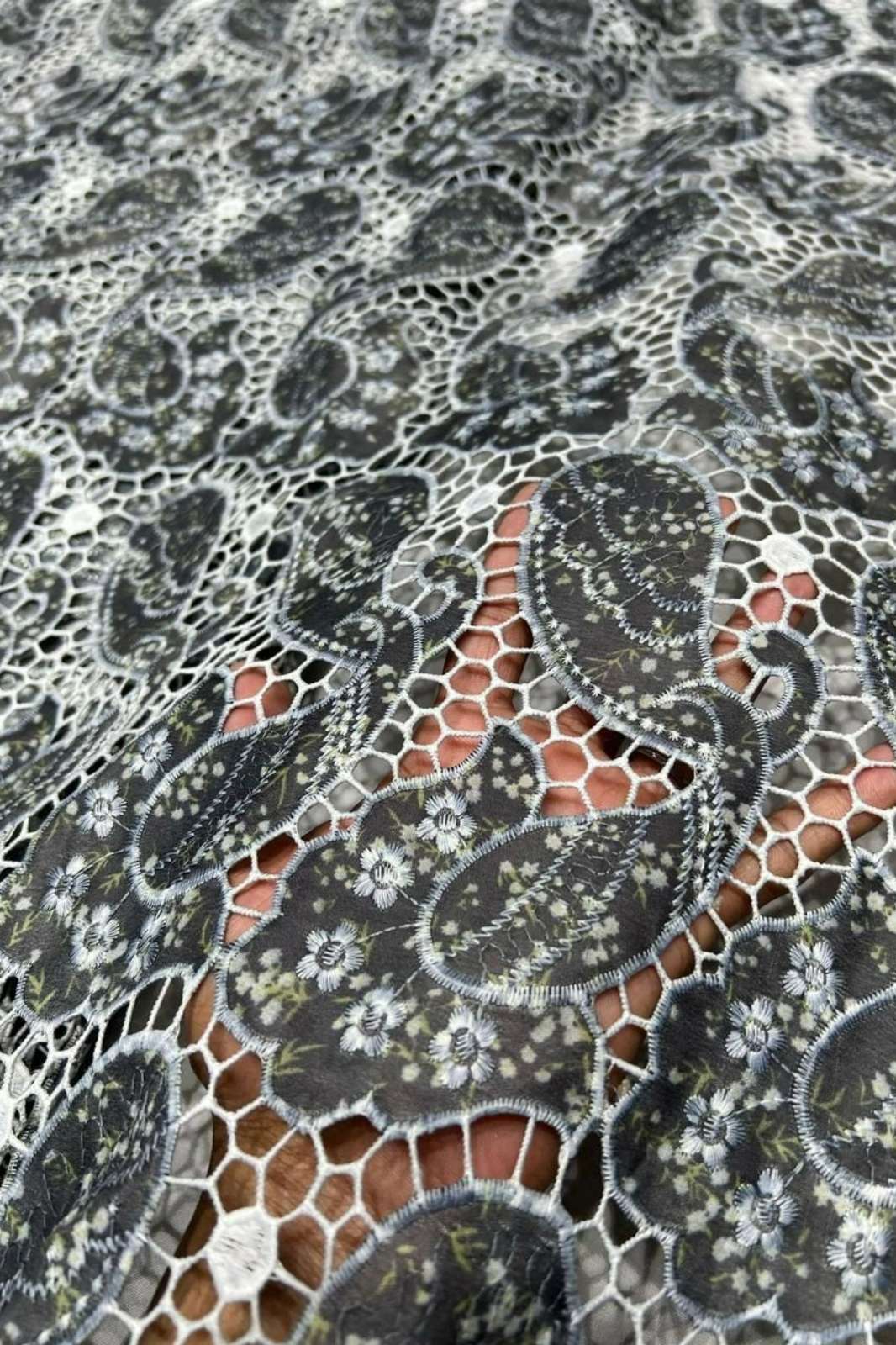 Shri Balaji Emporium A767 Cutwork & Embroidery Work Designer Crepe Fabric
