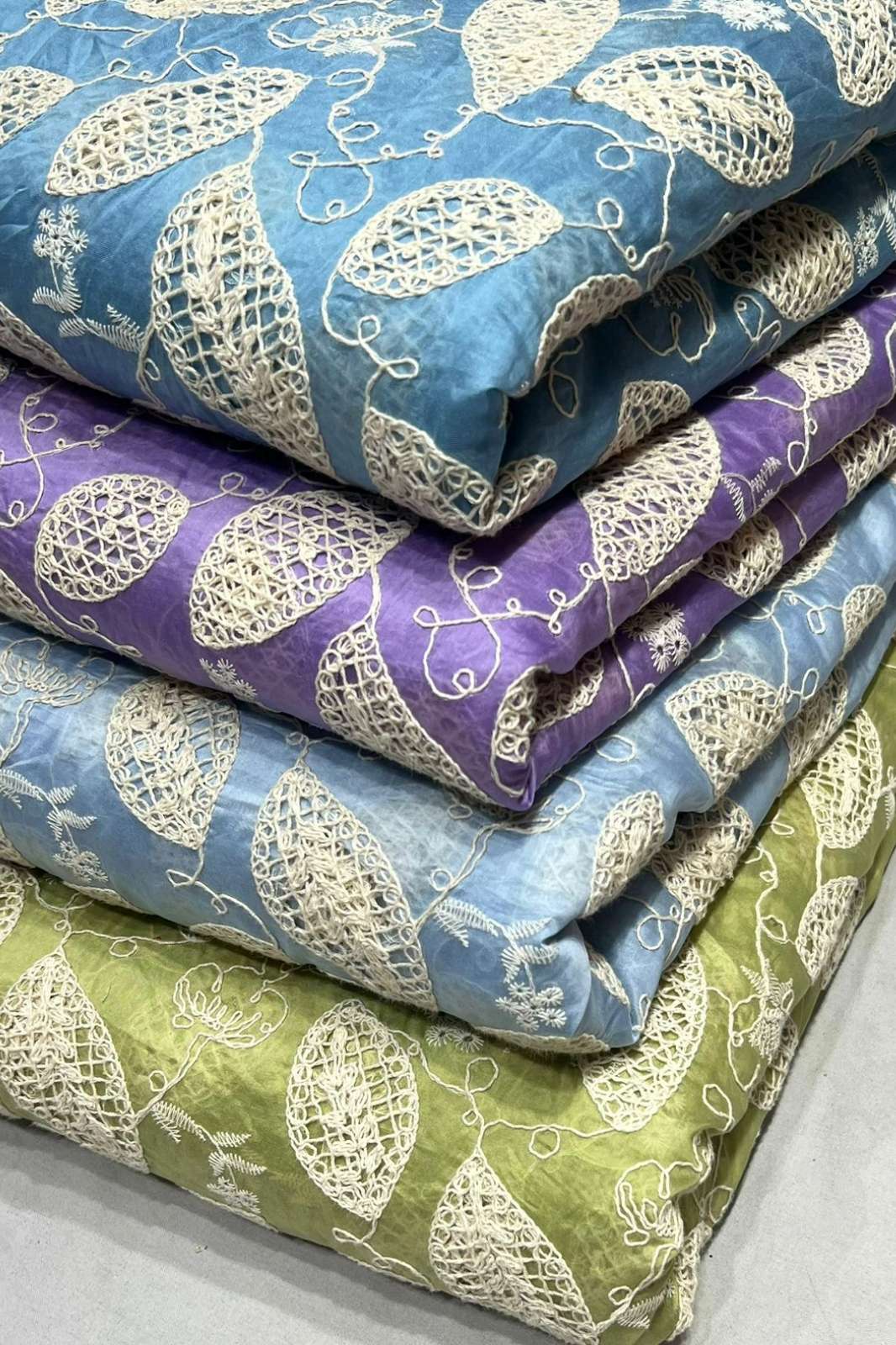 Shri Balaji Emporium A770 Cutwork and Embroidery Work Designer Chanderi Fabric