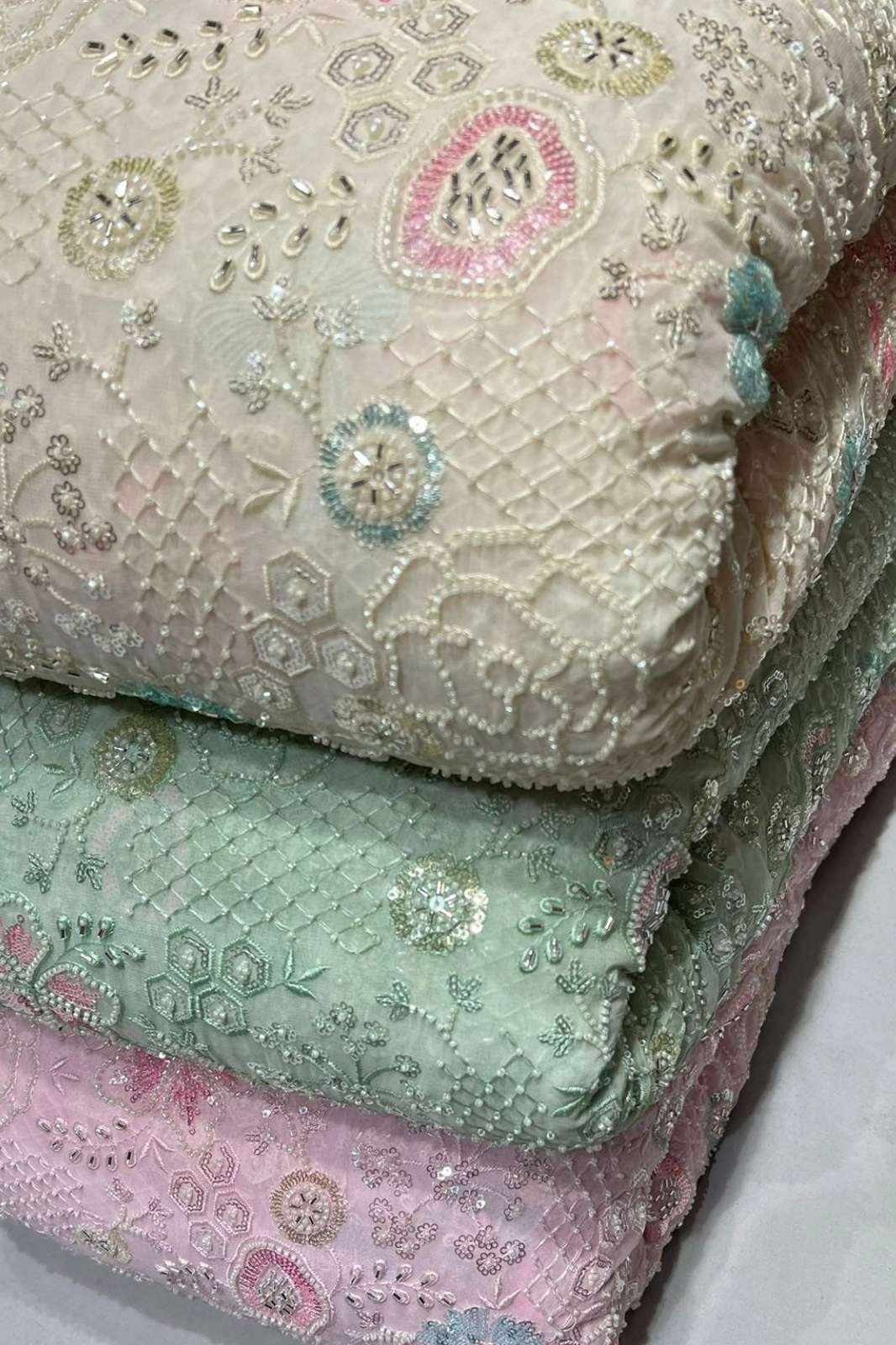 Shri Balaji Emporium A788 Multi Cutdana & Embroidery Work Designer Georgette Fabric
