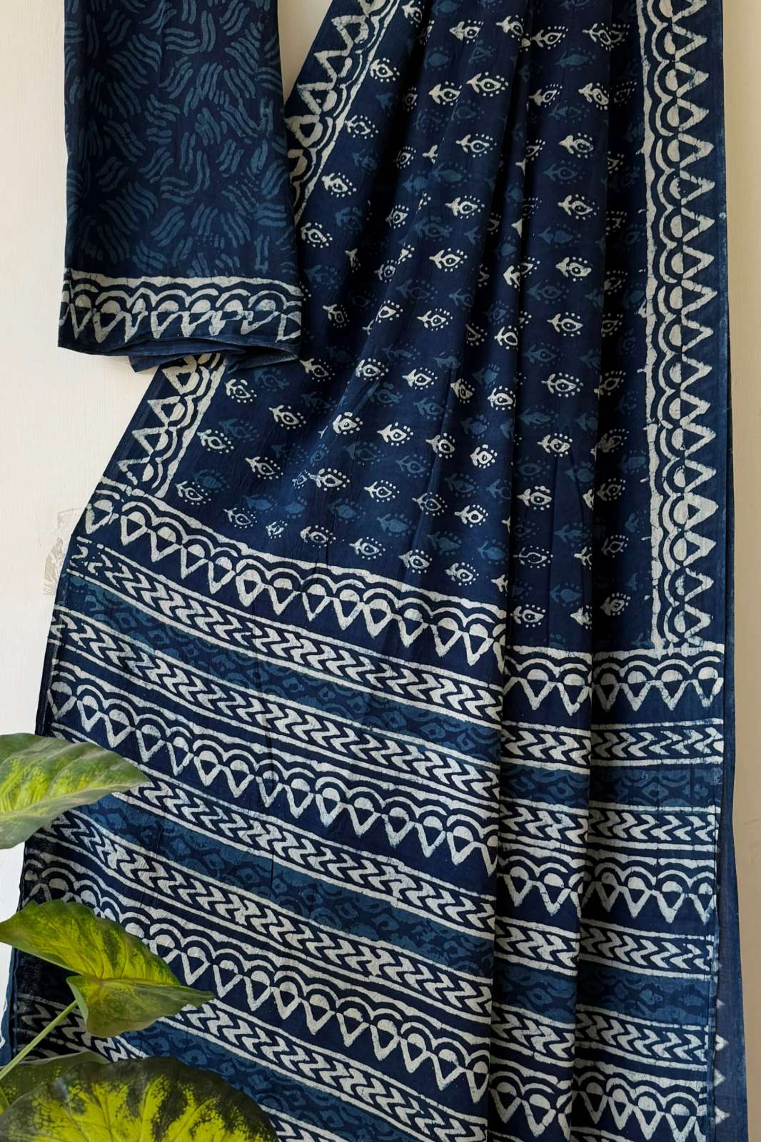 Shri Balaji Emporium CK 14532 Bagru hand block printed Pure cotton Mulmul saree