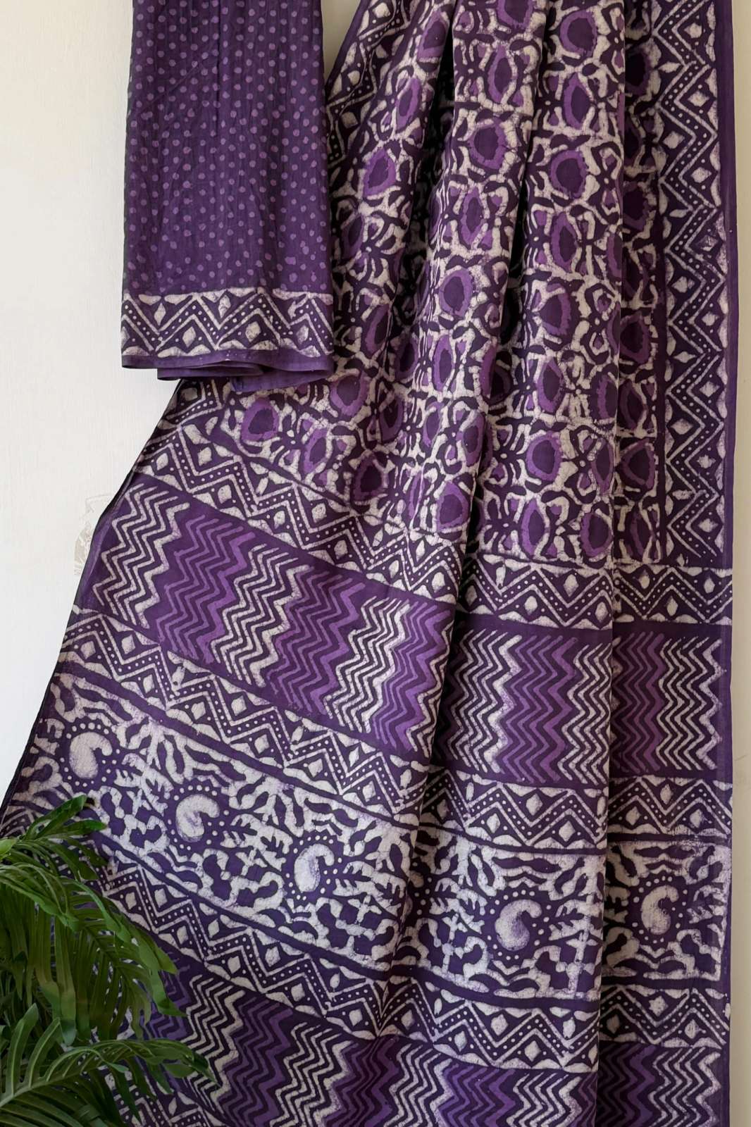 Shri Balaji Emporium CK 14532 Bagru hand block printed Pure cotton Mulmul saree