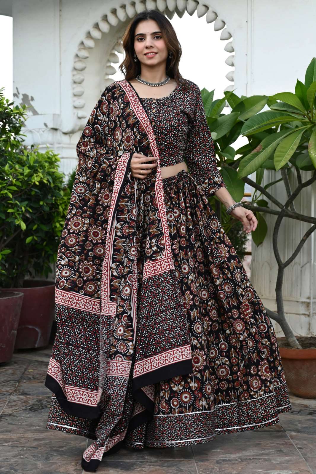 Shri Balaji Emporium CK Bagru hand block printed 100% Pure cotton Lehenga Choli
