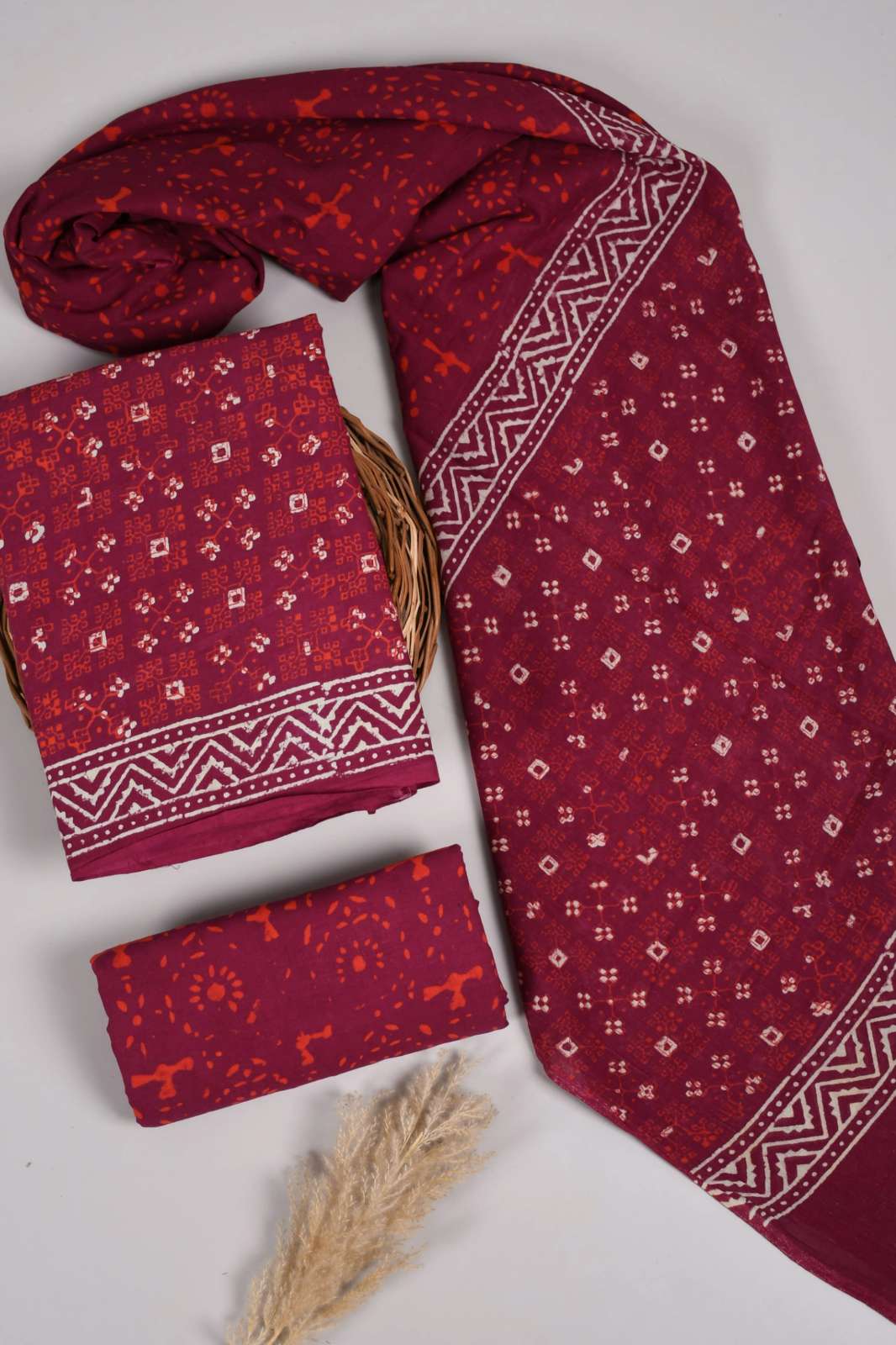 Shri Balaji Emporium RF 14029 Bagru Hand Block Printed Cotton Unstitched Suits