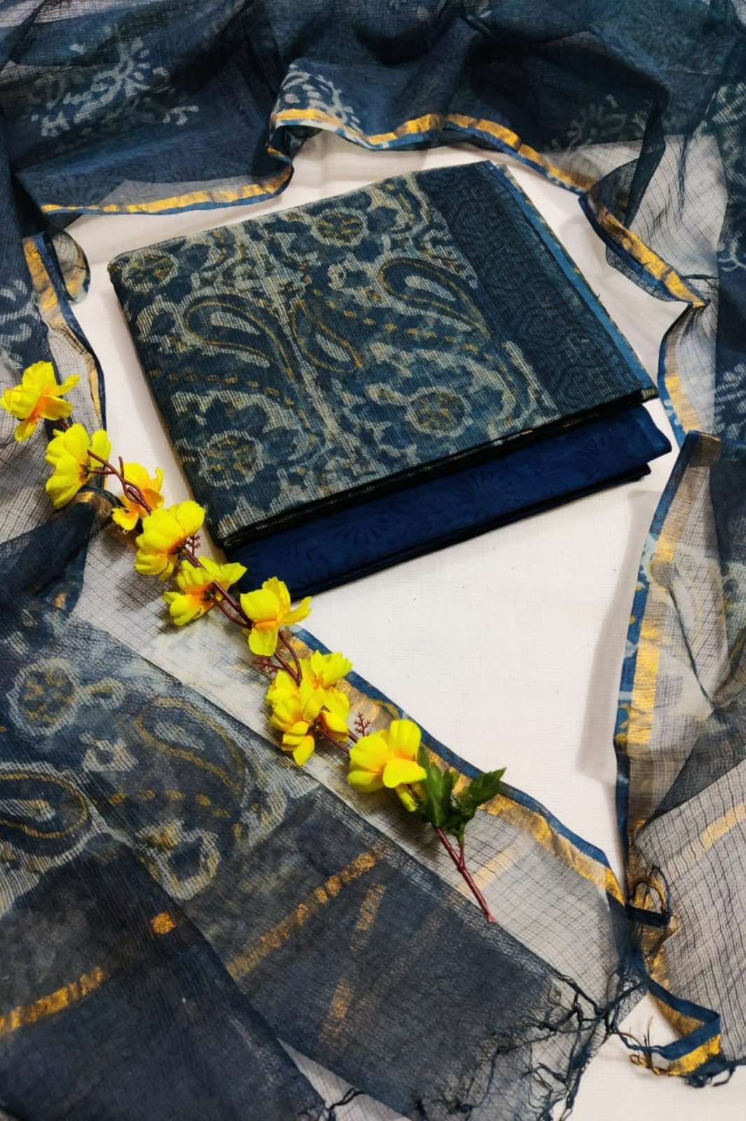 Shri Balaji Emporium RF Bagru hand block printed kota doriya suit