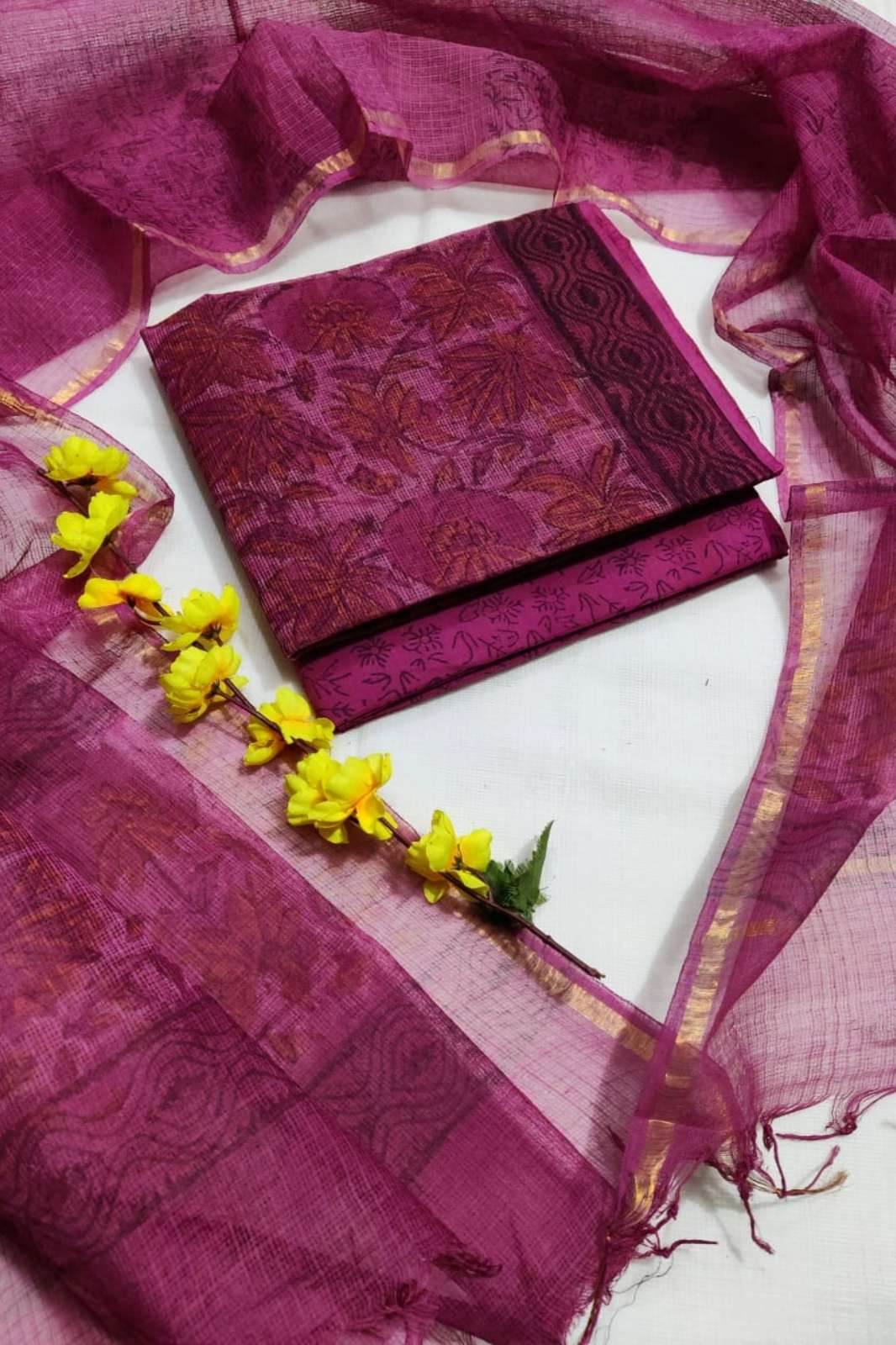 Shri Balaji Emporium RF Bagru hand block printed kota doriya suit