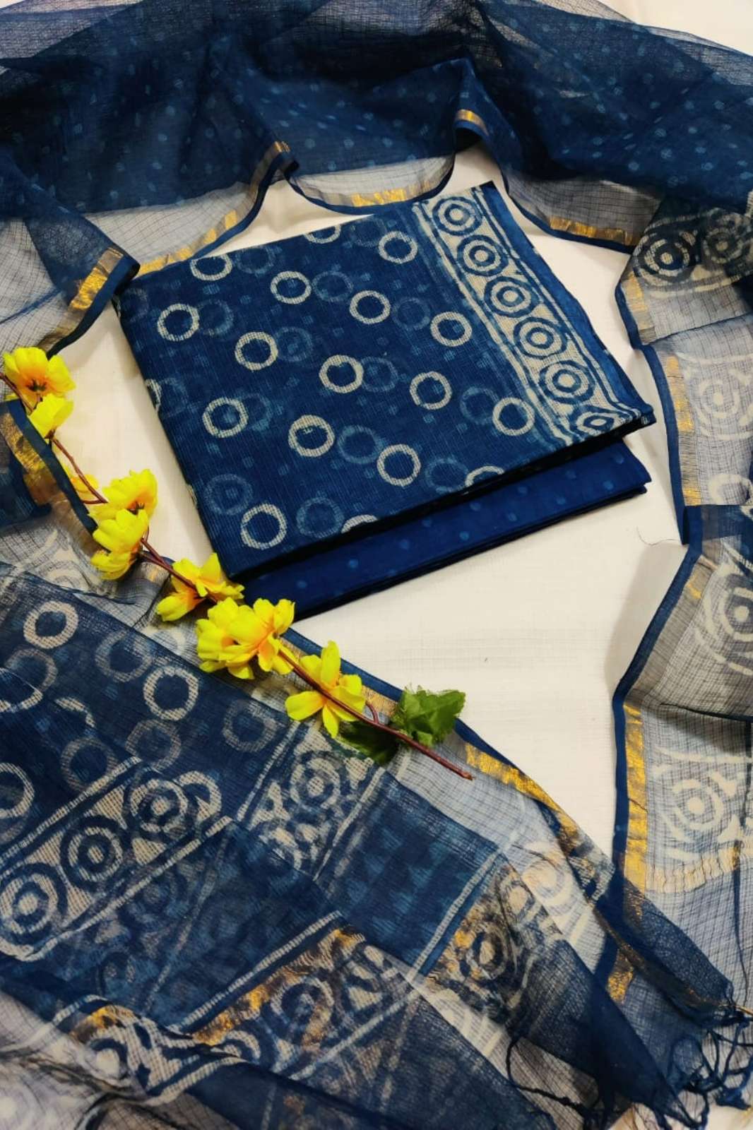 Shri Balaji Emporium RF Bagru hand block printed kota doriya suit