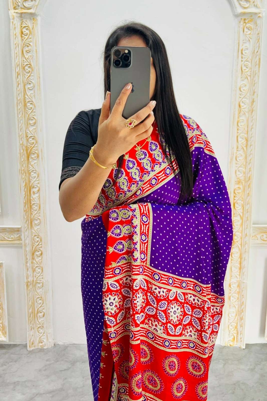 Shri Balaji Emporium SF 2235 Printed Semi Gajji Silk Soft and Smooth Saree