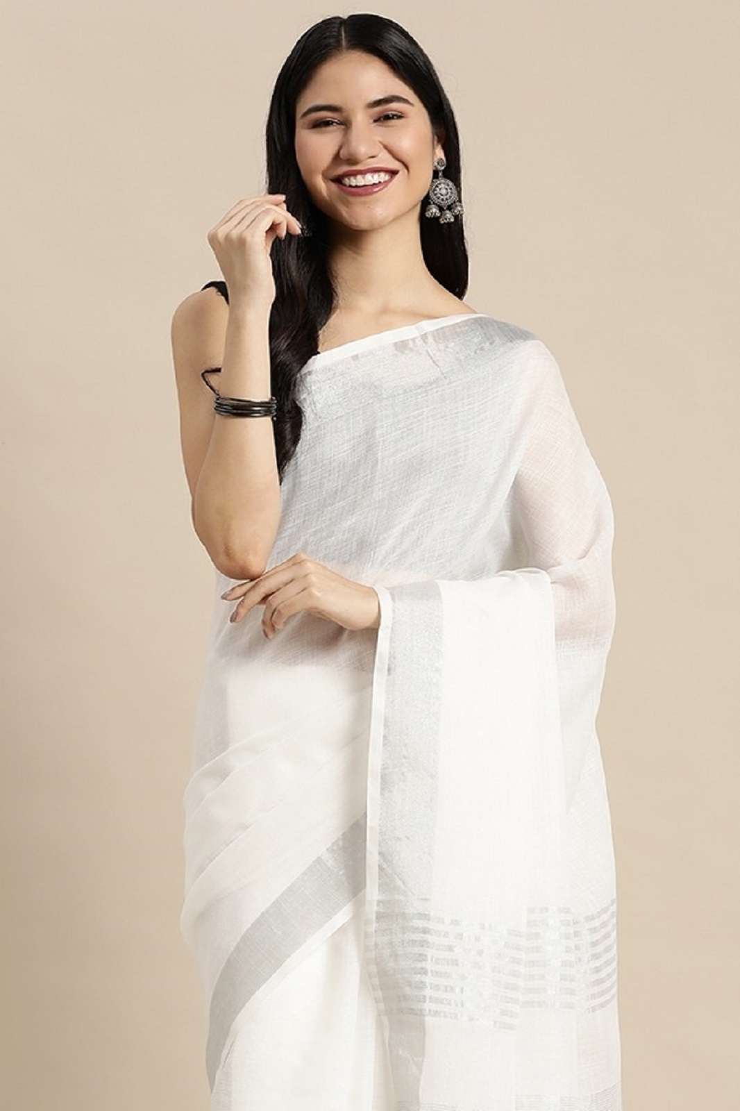 SHRI BALAJI FINLAND LINEN COTTON DESIGNER SAREES