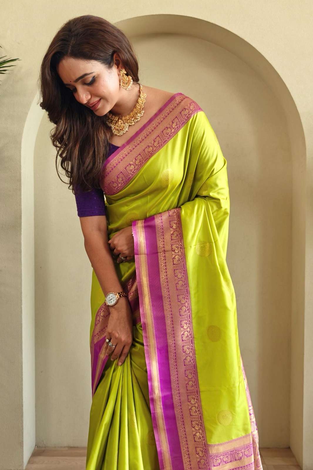 SHRI BALAJI GOLD COIN SILK WEAVING DESIGNER SAREES