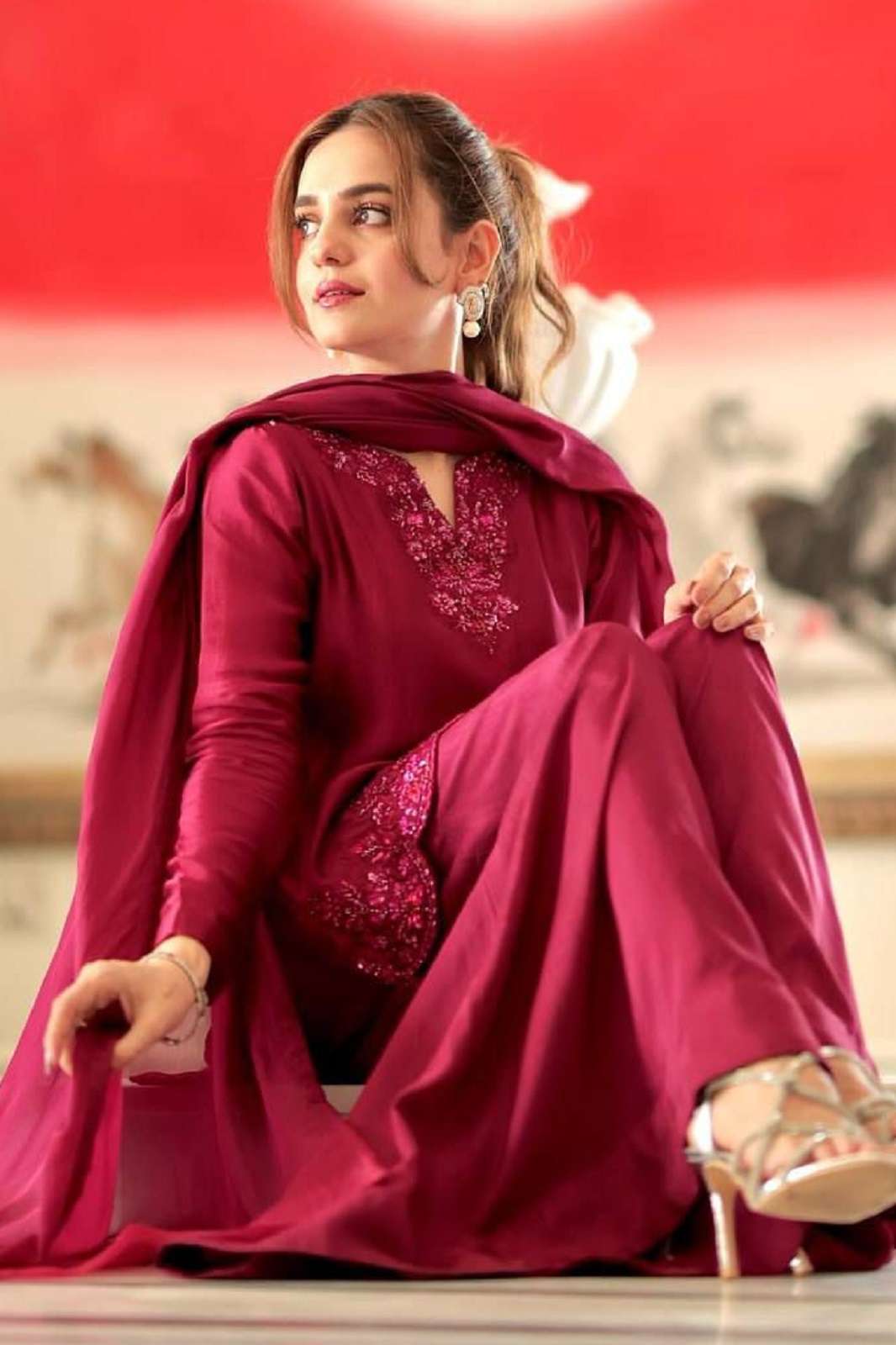 SHRI BALAJI KD 1512 NATURAL CREPE READY TO WEAR SUITS