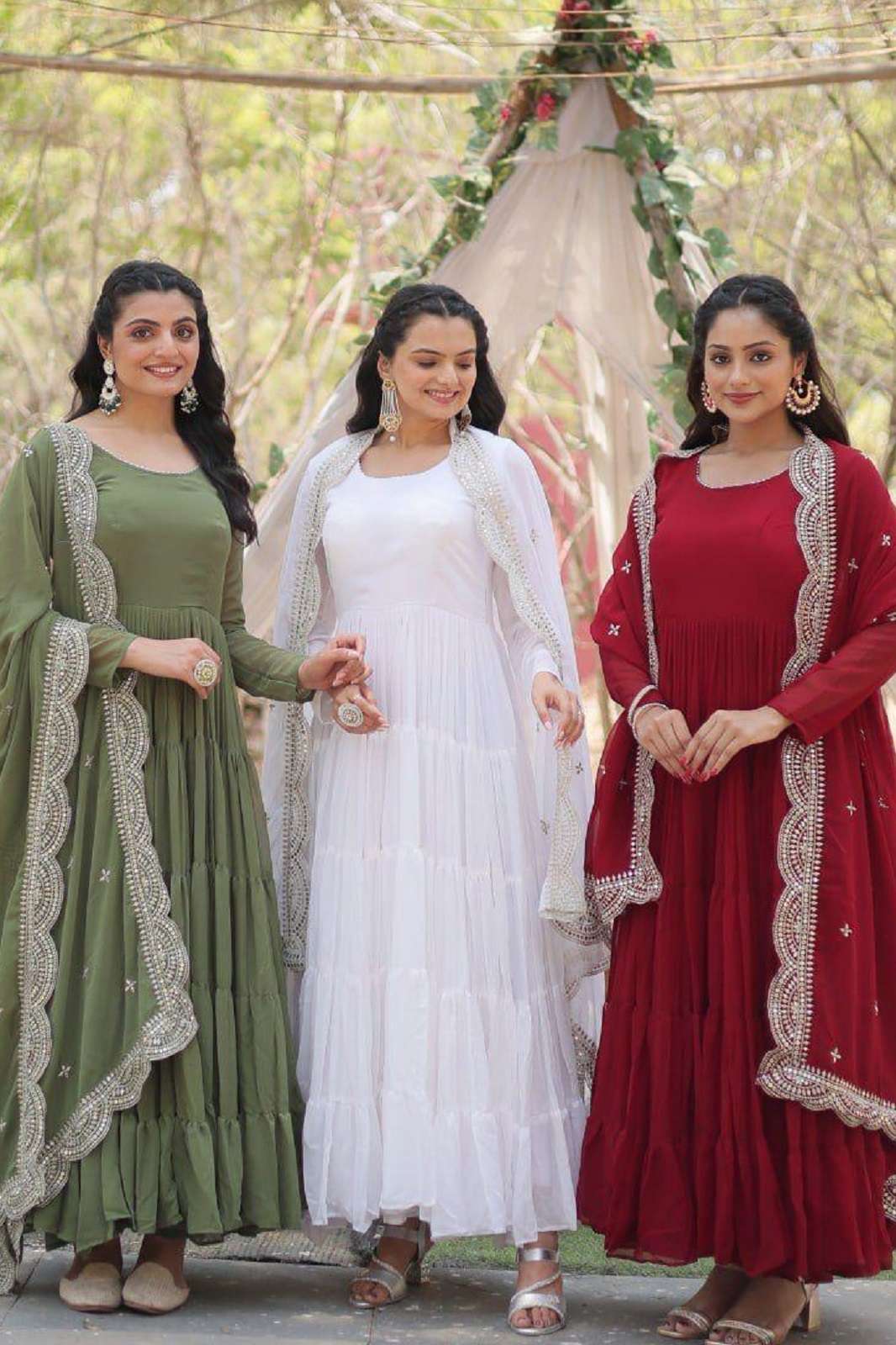 SHRI BALAJI LW 9147 GEORGETTE READY TO WEAR ANARKALI GOWNS