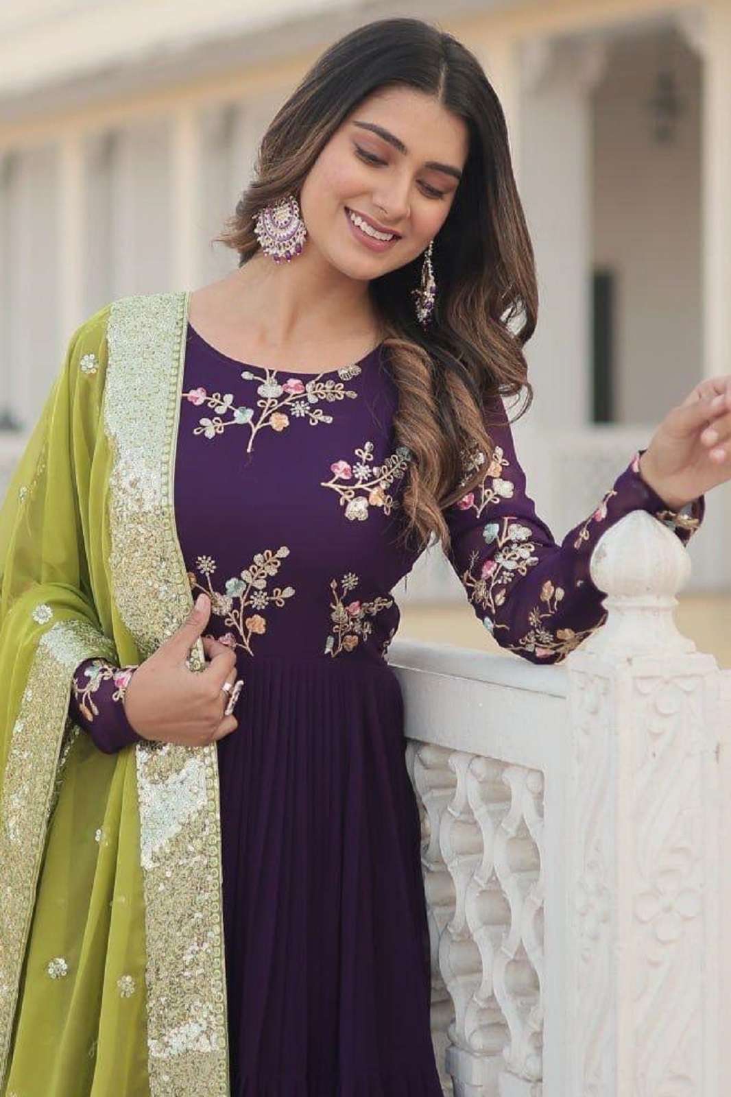 SHRI BALAJI LW 9163 FAUX GEORGETTE READY TO WEAR GOWNS