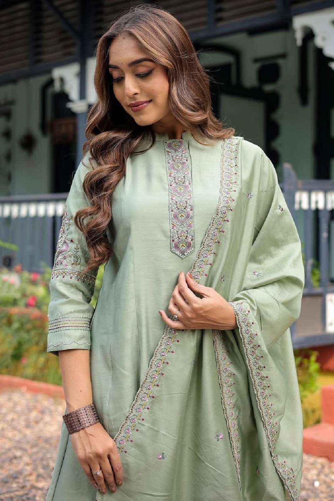 SHRI BALAJI PISTA HEAVY MUSLINE READY TO WEAR SUITS