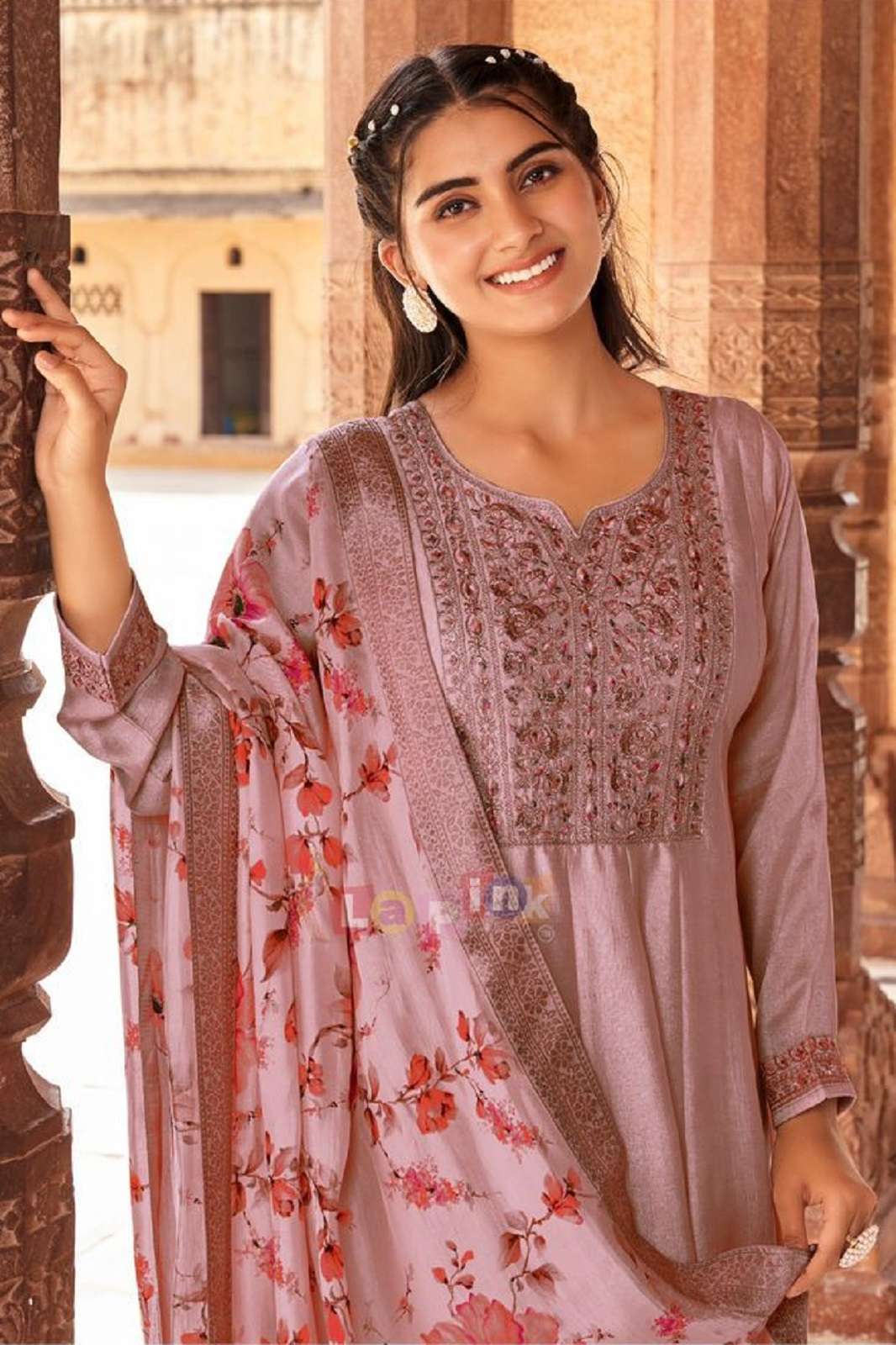 SHRI BALAJI SILK EMBROIDERED READY TO WEAR GOWNS