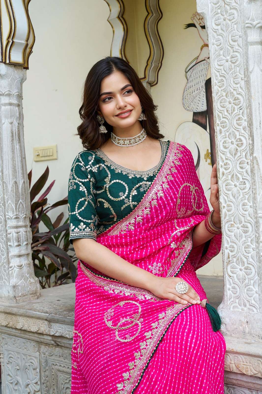 SHRI BALAJI SIYA 003 GEORGETTE GOTA PATTI DESIGNER SAREES