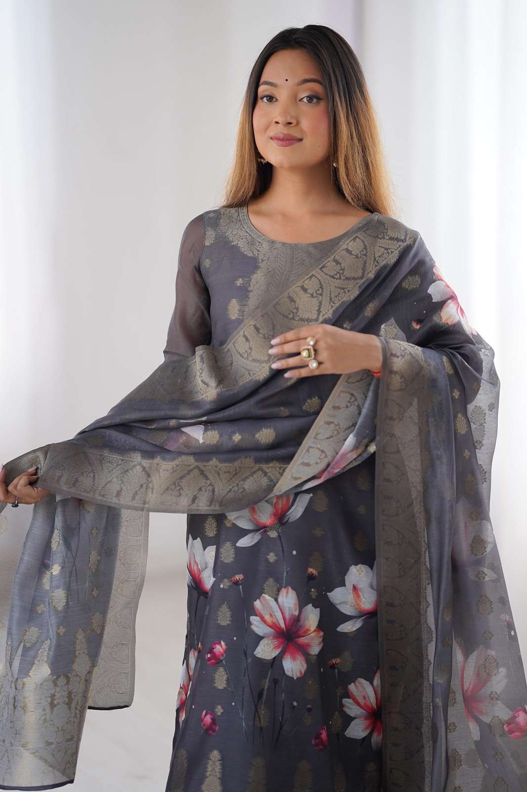 SHRI BALAJI SP 16 CHANDERI SILK READY TO WEAR KURTIES