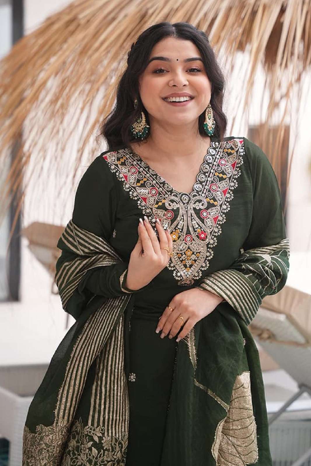 SHRI BALAJI TAN 137 ROMAN SILK READY TO WEAR SUITS