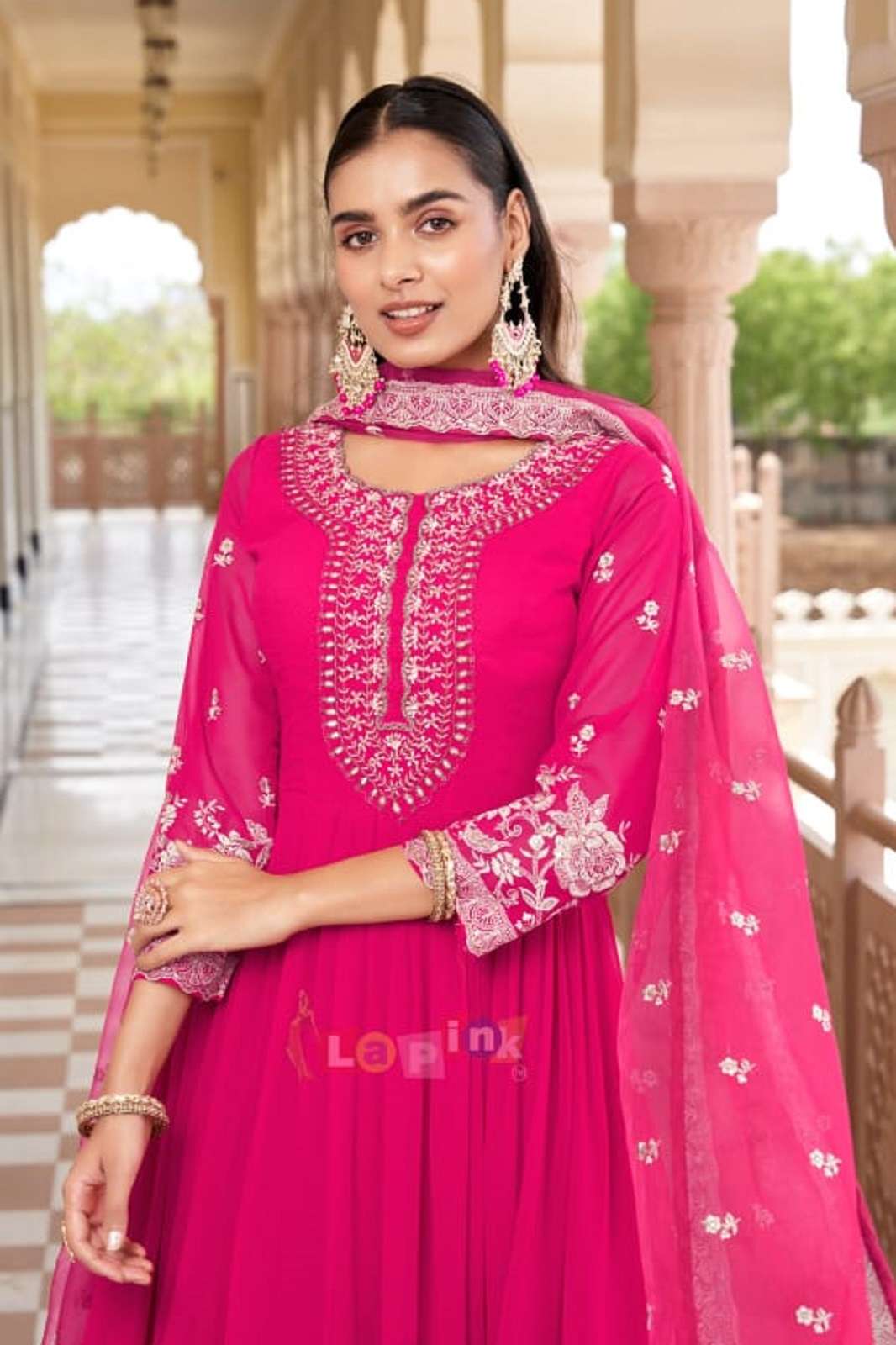 SHRI BALAJI VISCOSE HANDWORKED READY TO WEAR ANARKALI GOWNS