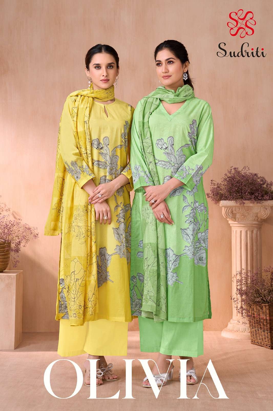 SUDRITI OLIVIA PURE COTTON DIGITALLY PRINTED SUITS