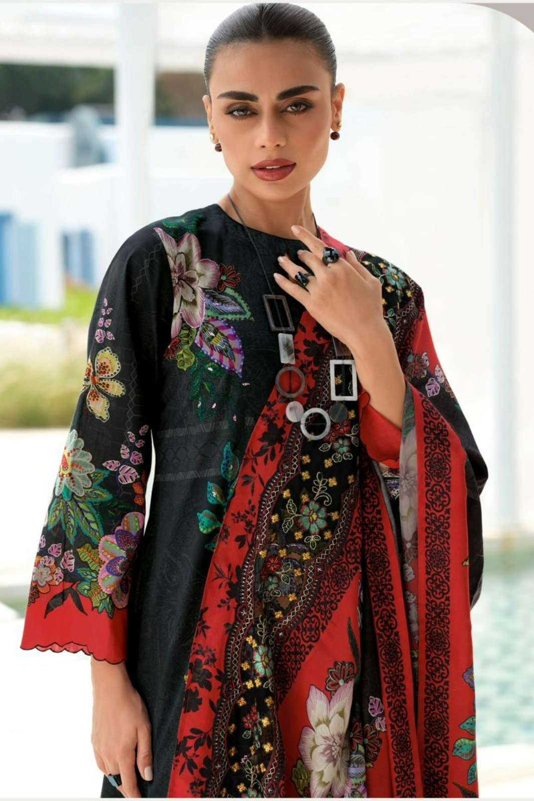 VARSHAA SHAMIYAANA FINEST LAWN DIGITALLY PRINTED SUIT WITH PITA HANDWORK