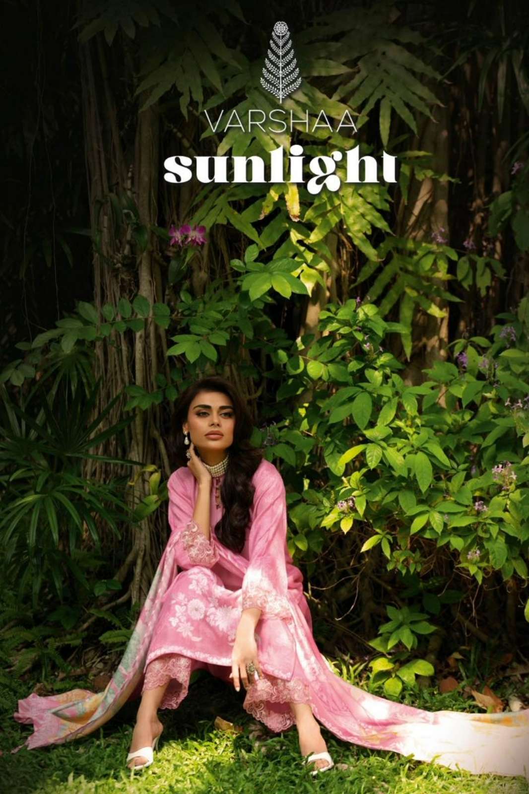 VARSHAA SUNLIGHT VISCOSE SOFT MUSLIN SUIT WITH HANDWORK