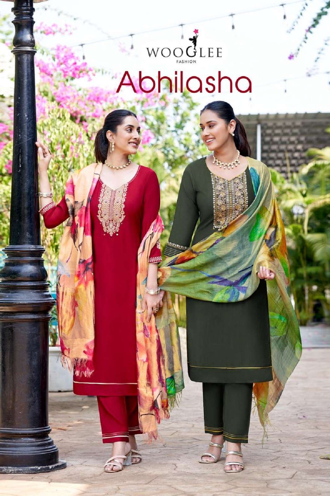 WOOGLEE ABHILASHA VISCOSE WEAVING READY TO WEAR KURTIES