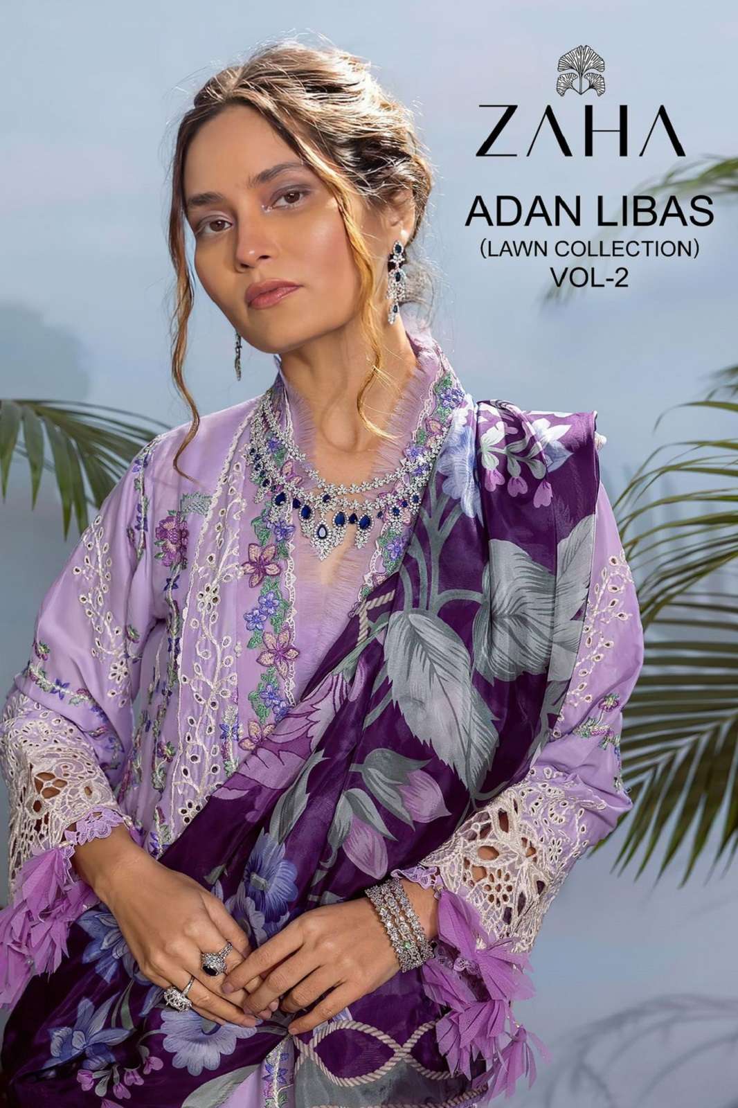 ZAHA ADAN LIBAS VOL 2 10311 10312 10313 COTTON EMBROIDERED SUITS 