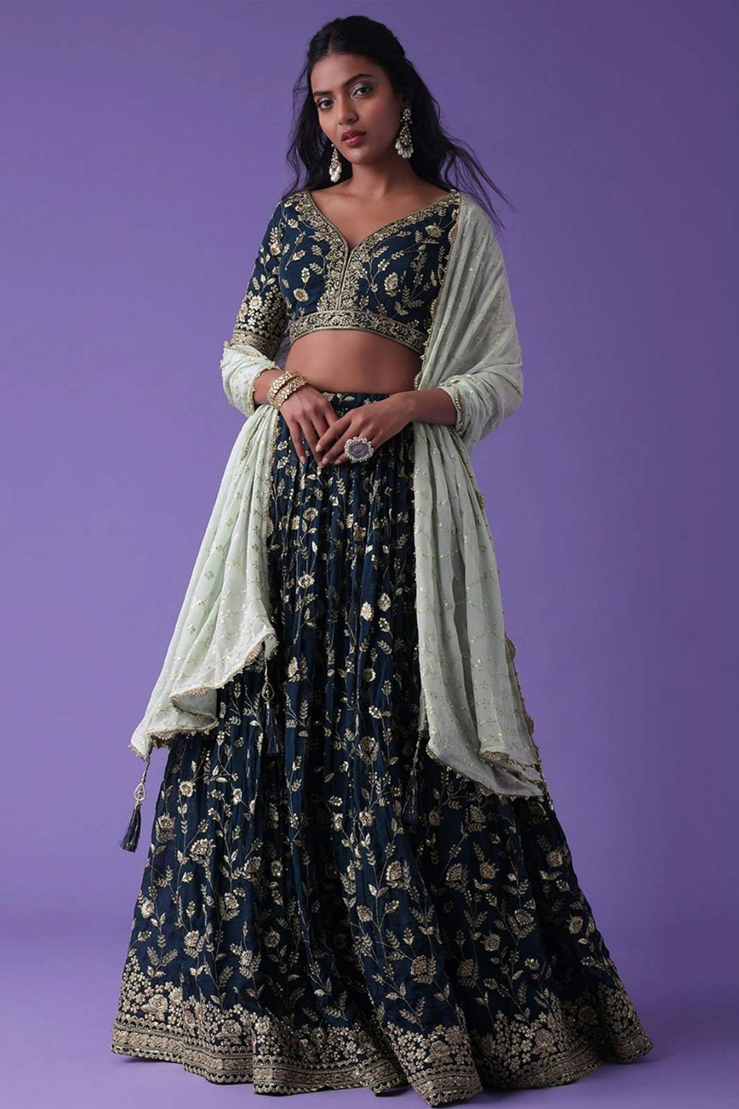 Zeel VOL 28 Beautiful Wedding Wear Georgette Lehenga with Embroidery Work