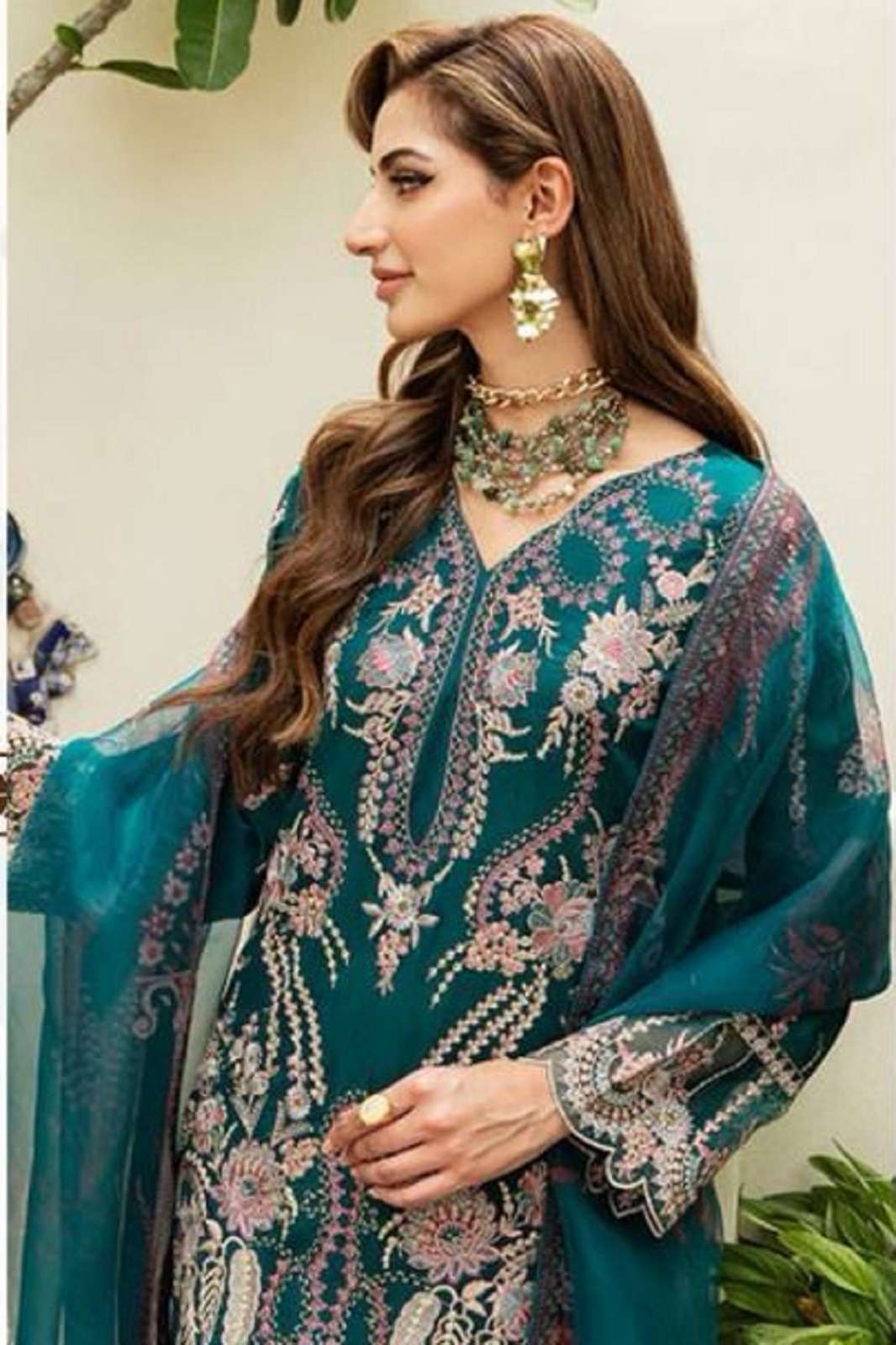 ZIAAZ DESIGNS 611 RAYON EMBROIDERY WORKED SUITS