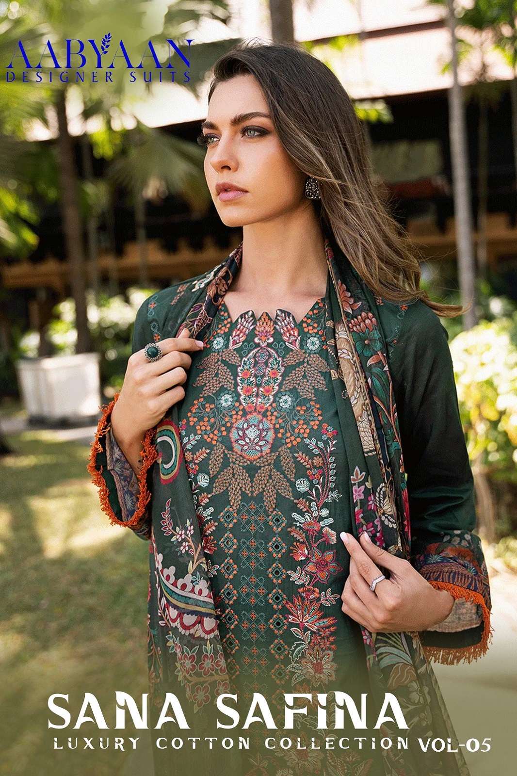 AABYAAN SANA SAFINA VOL 5 COTTON PRINTED DRESS MATERIALS