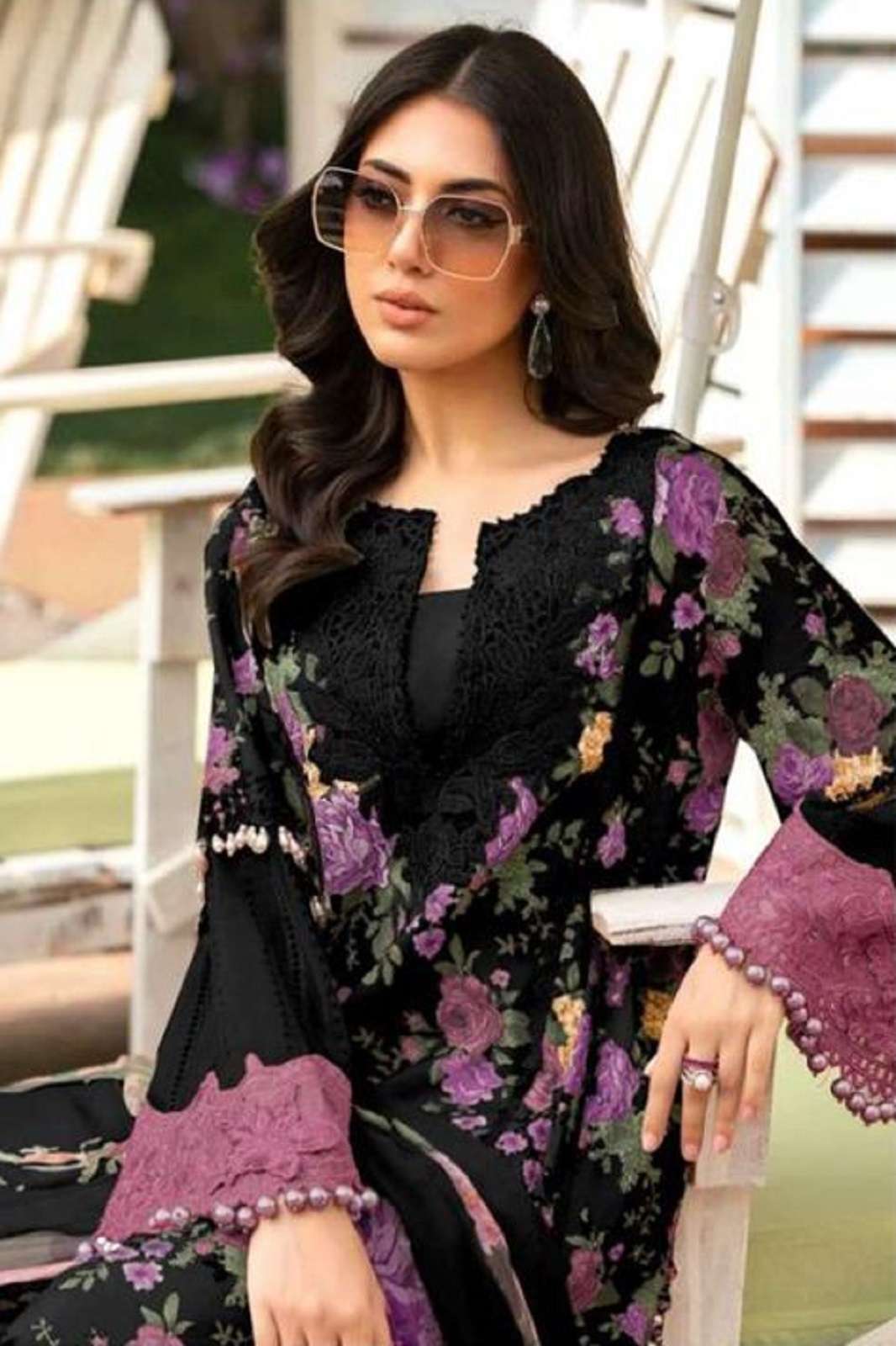 AALIZ PRINTS 3158 A B COTTON EMBROIDERED SUITS