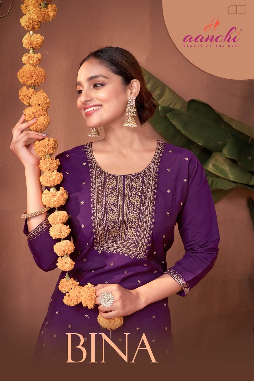 AANCHI BINA ROMAN SILK READY TO WEAR KURTIES