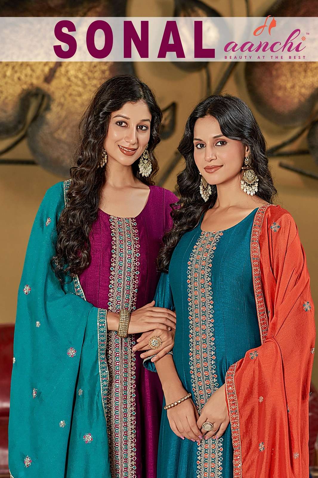 AANCHI SONAL READY TO WEAR VICHITRA SILK KURTIES