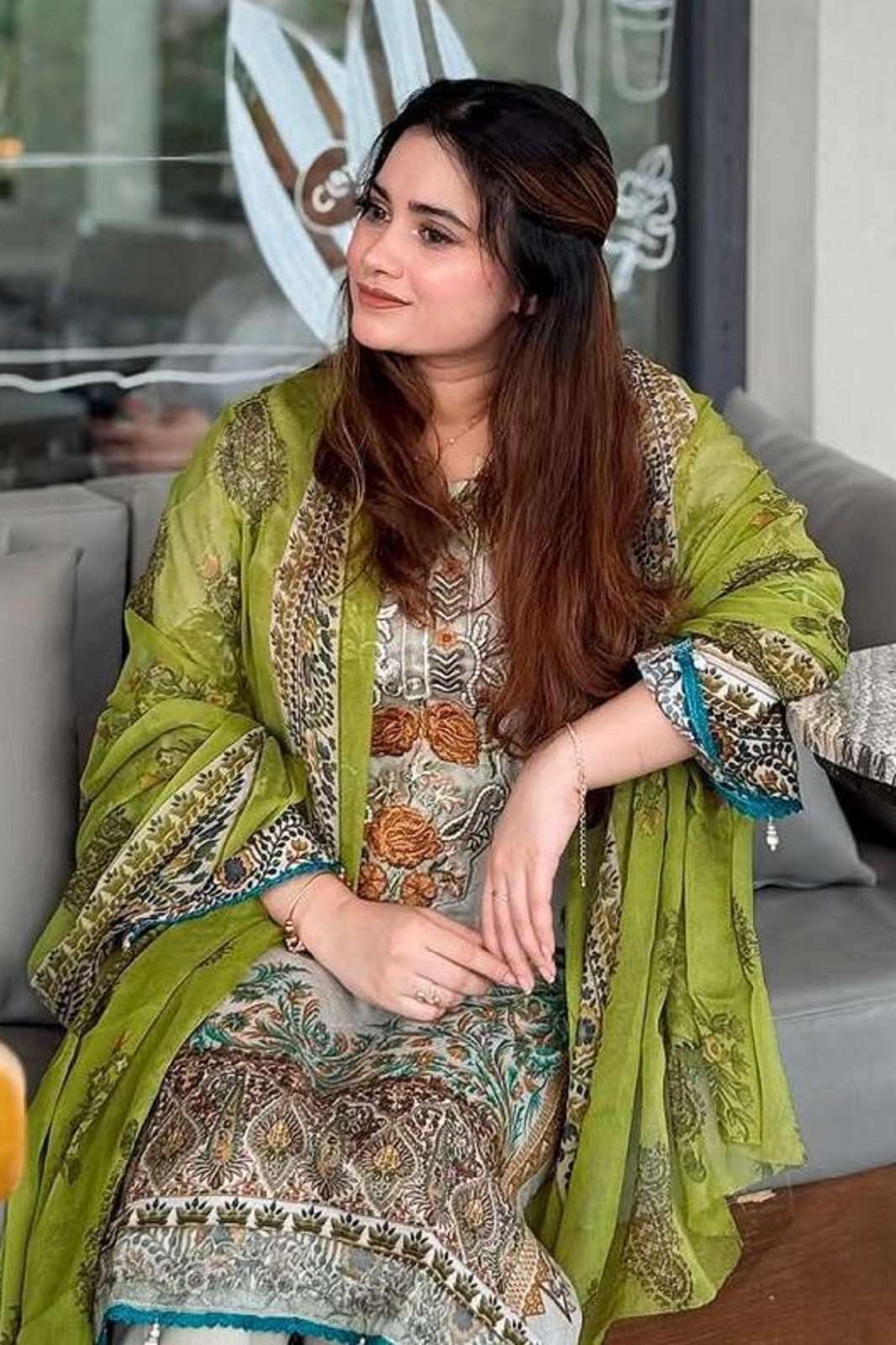 AASHA DESIGNER 1169 COTTON EMBROIDERED DRESS MATERIALS