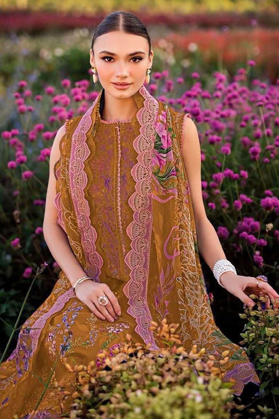AASHA DESIGNER ASD 1174 A B COTTON EMBROIDERED SUITS