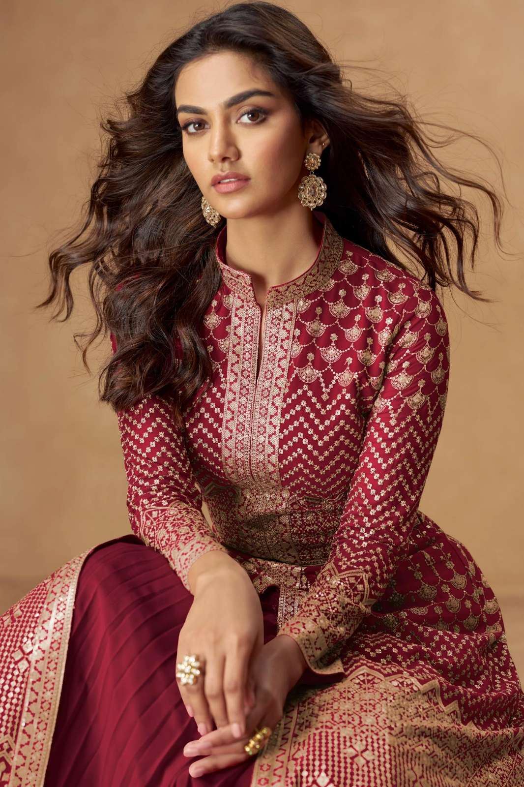 AASHIRWAD ALMIRAH BEAUTIFUL READY TO WEAR REAL GEORGETTE ANARKALI SUIT