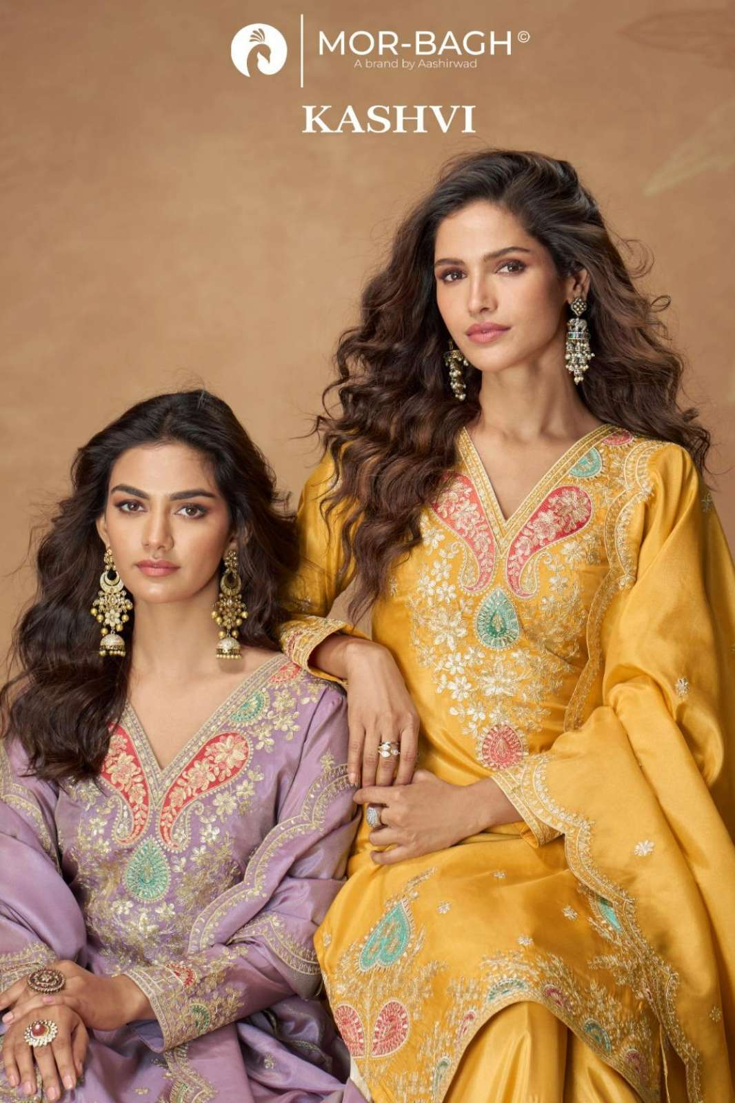 Aashirwad KASHVI Ready to Wear Premium Simar Silk Embroidered Designer Suit