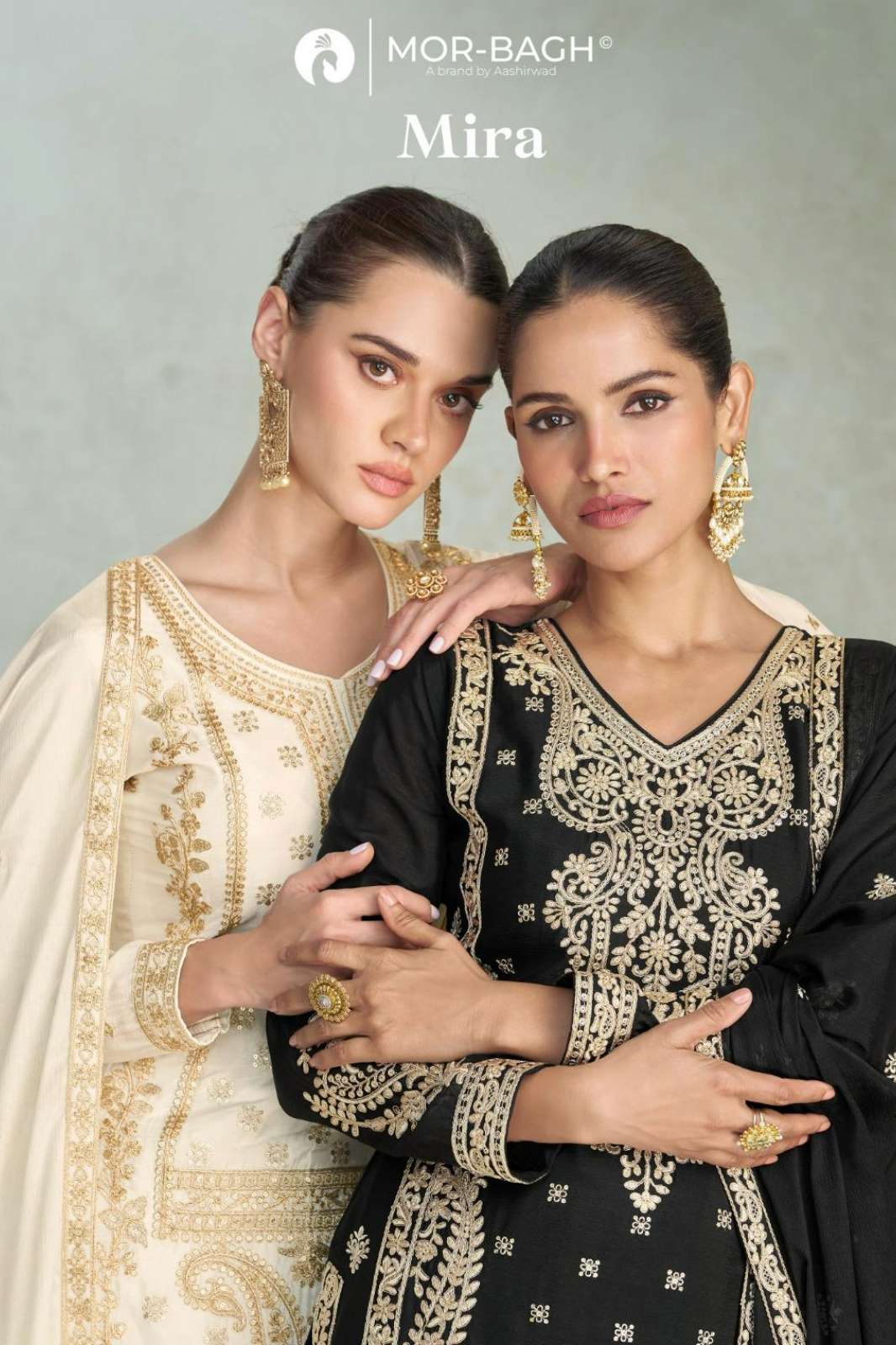Aashirwad MIRA Ready to Wear Premium Chinon Silk Embroidered Suit