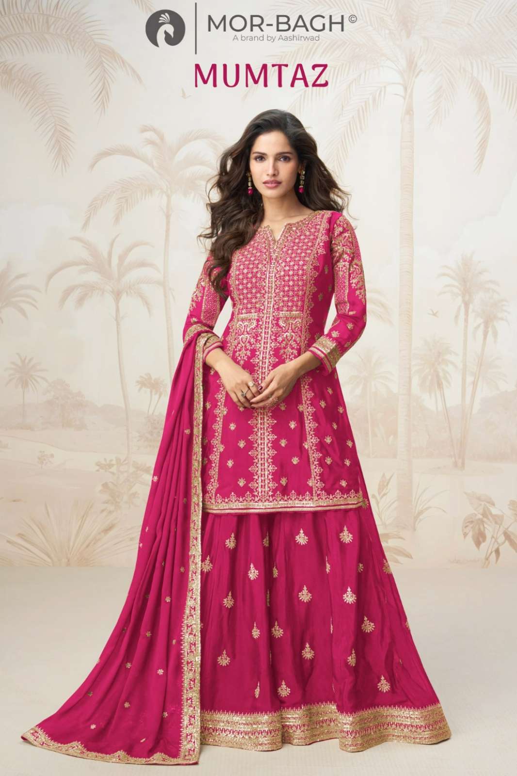 AASHIRWAD MUMTAZ READY TO WEAR PREMIUM CHINON SILK SUIT