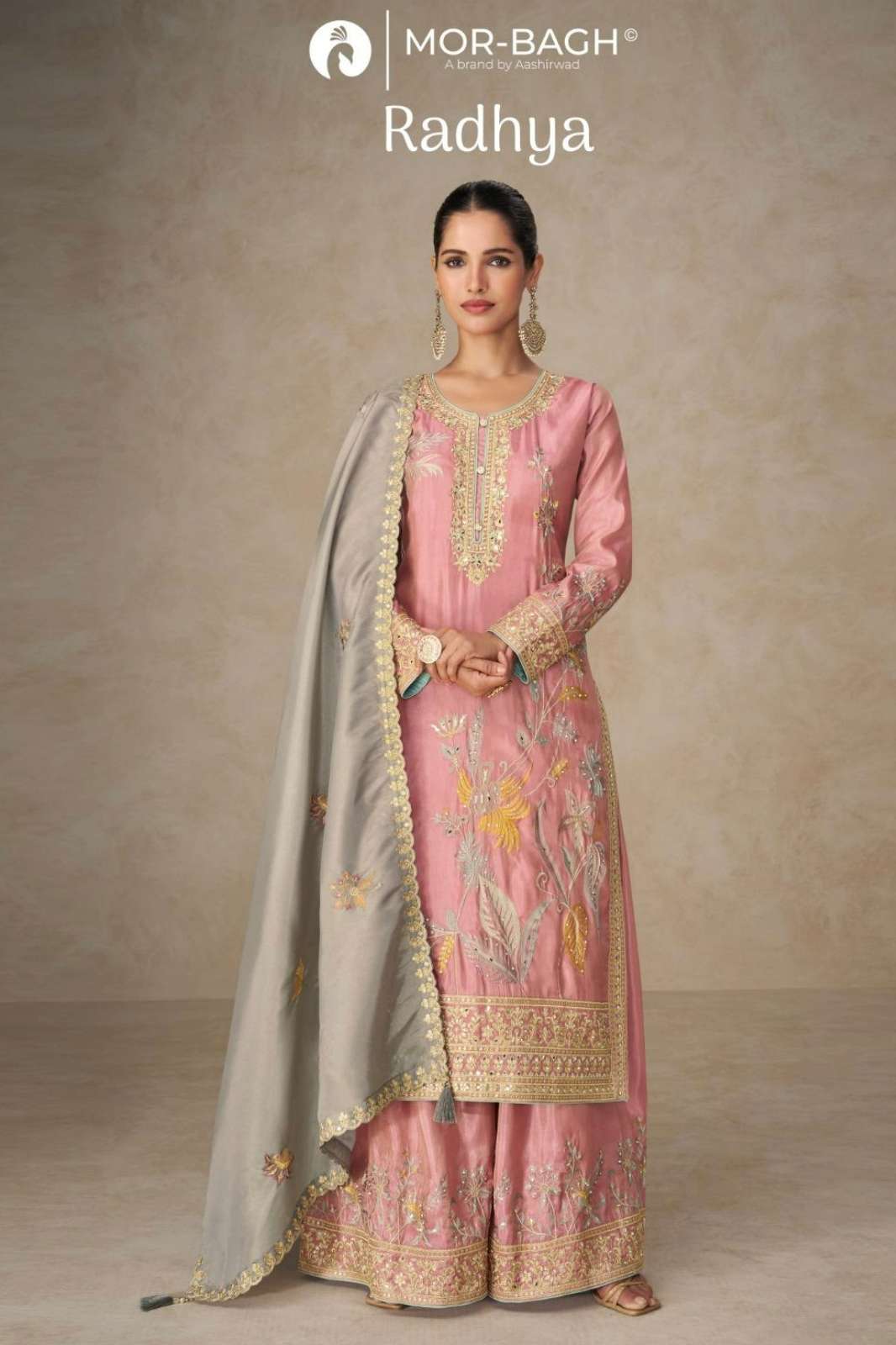 Aashirwad RADHYA Ready to Wear Premium Simar silk Embroidered Designer Suit 