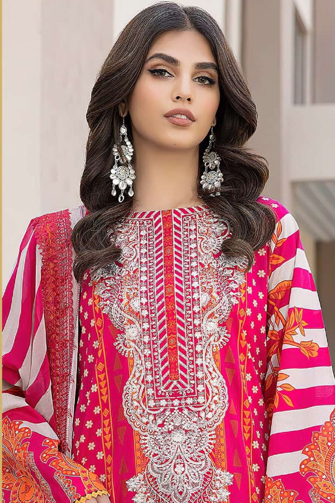 AL ZOHAIB AZ 1220 RED COTTON PRINTED DRESS MATERIALS