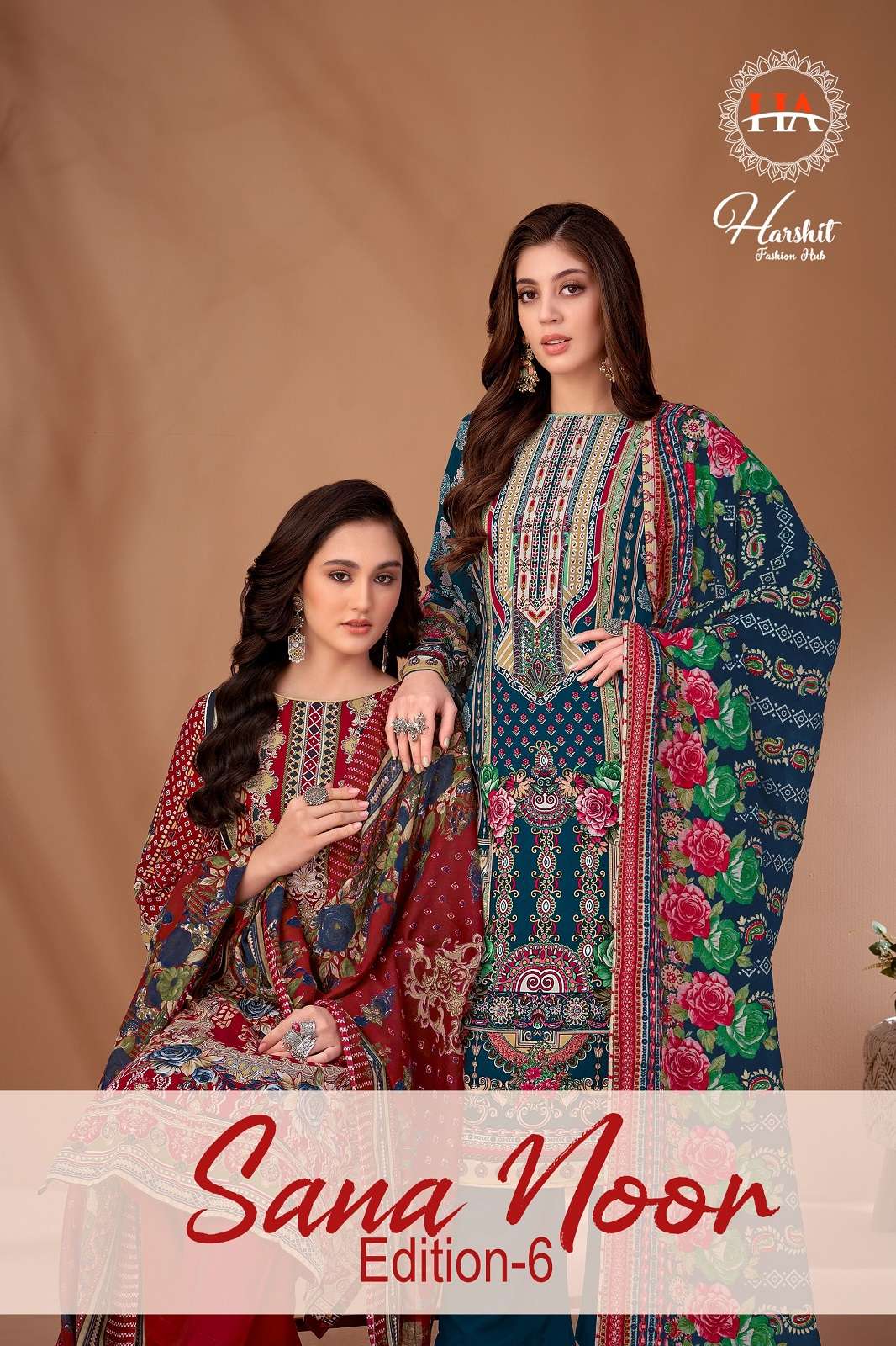 ALOK SUITS SANA NOOR VOL 6 VISCOSE HAND WORKED DRESS MATERIALS