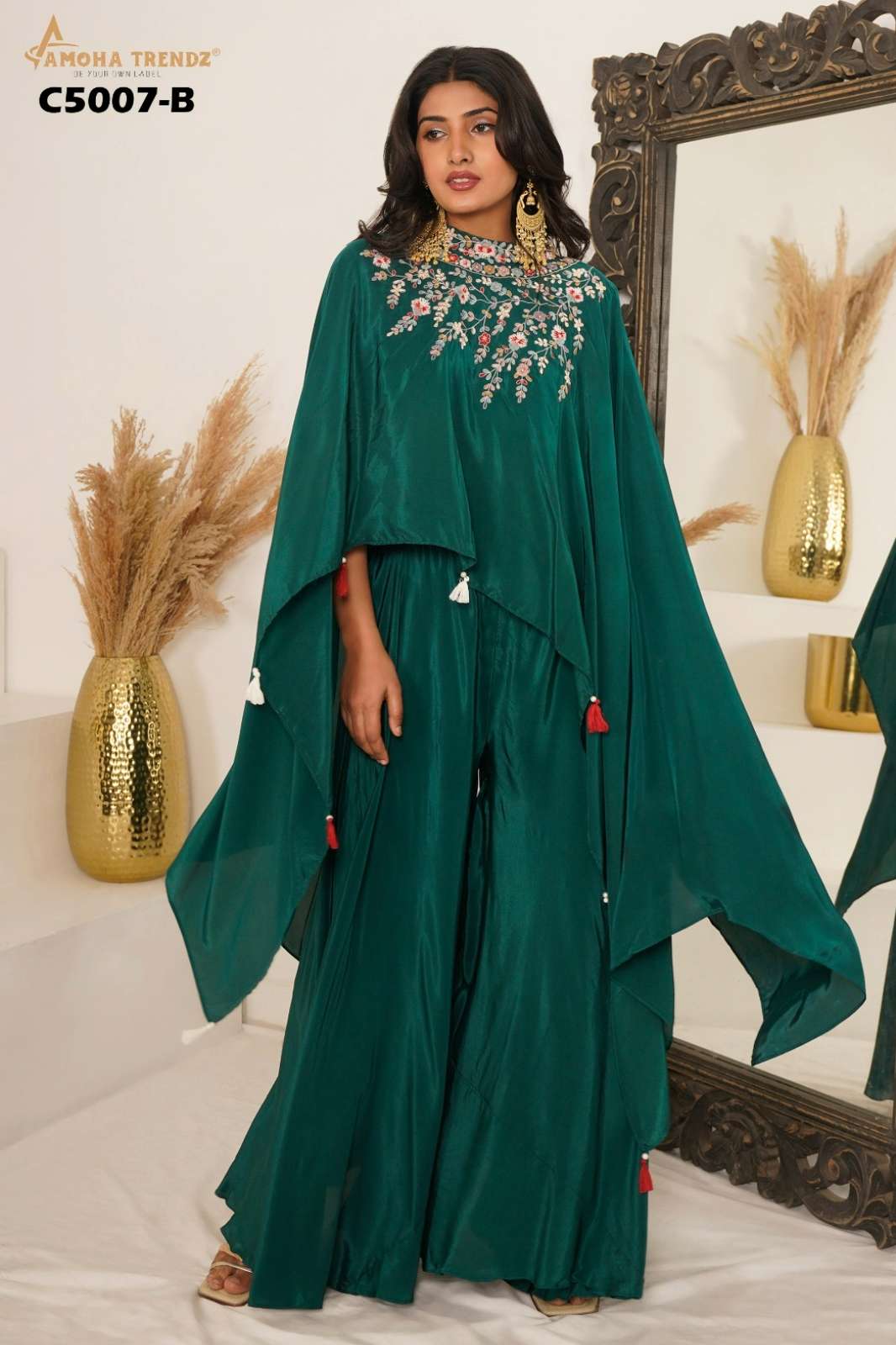 AMOHA C5007 WESTERN WEAR DESIGNER PURE FANCY CO ORD SET 