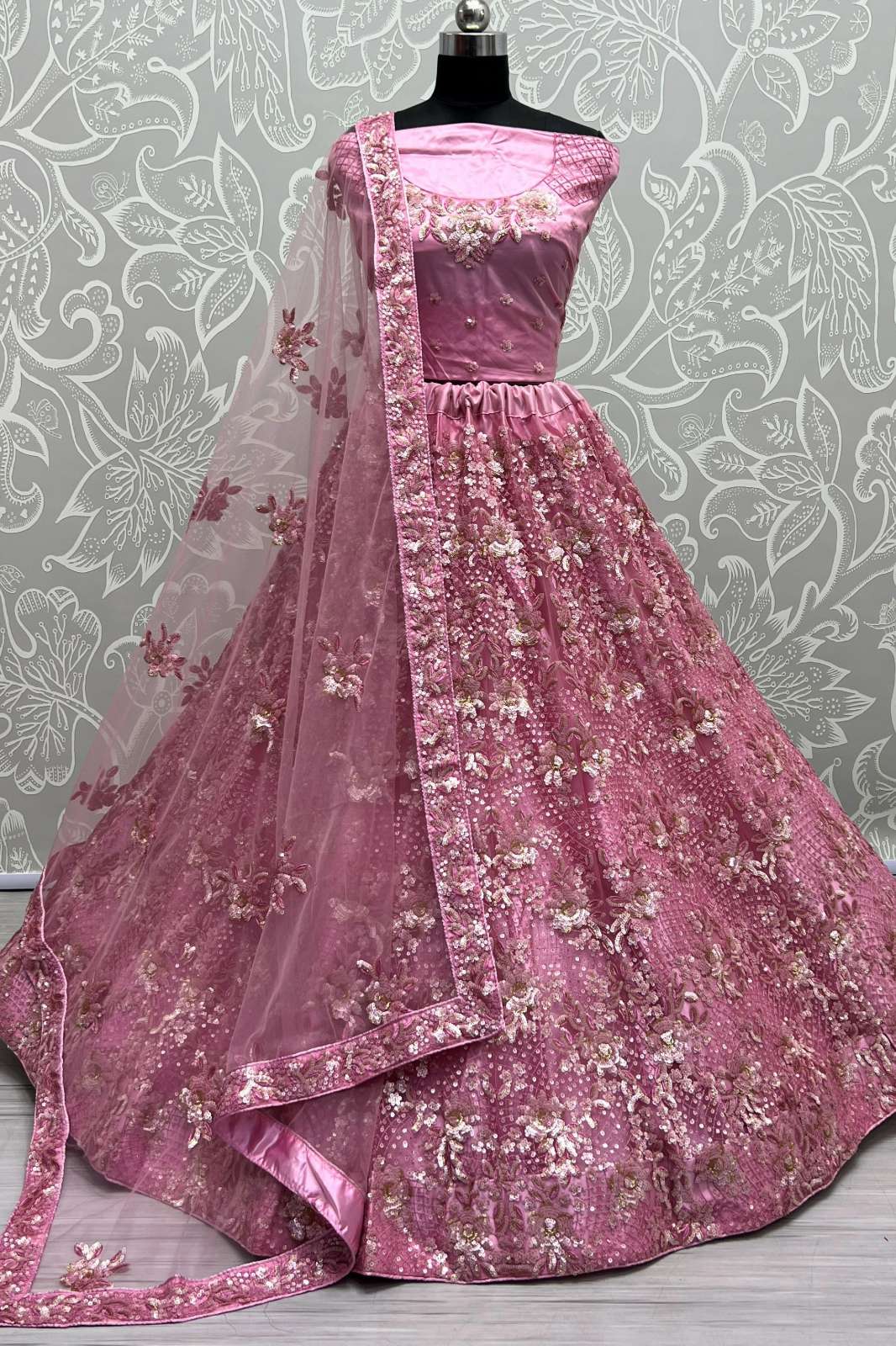 Anjani Arts 2532 Beautiful Net Embroidered Wedding Wear Lehenga choli