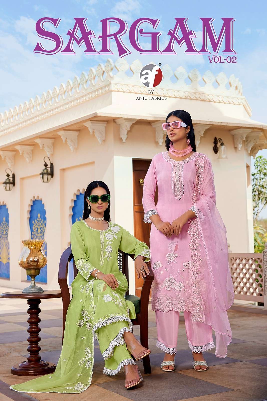 ANJU FAB SARGAM VOL 2 MUSLINE READY TO WEAR KURTIES