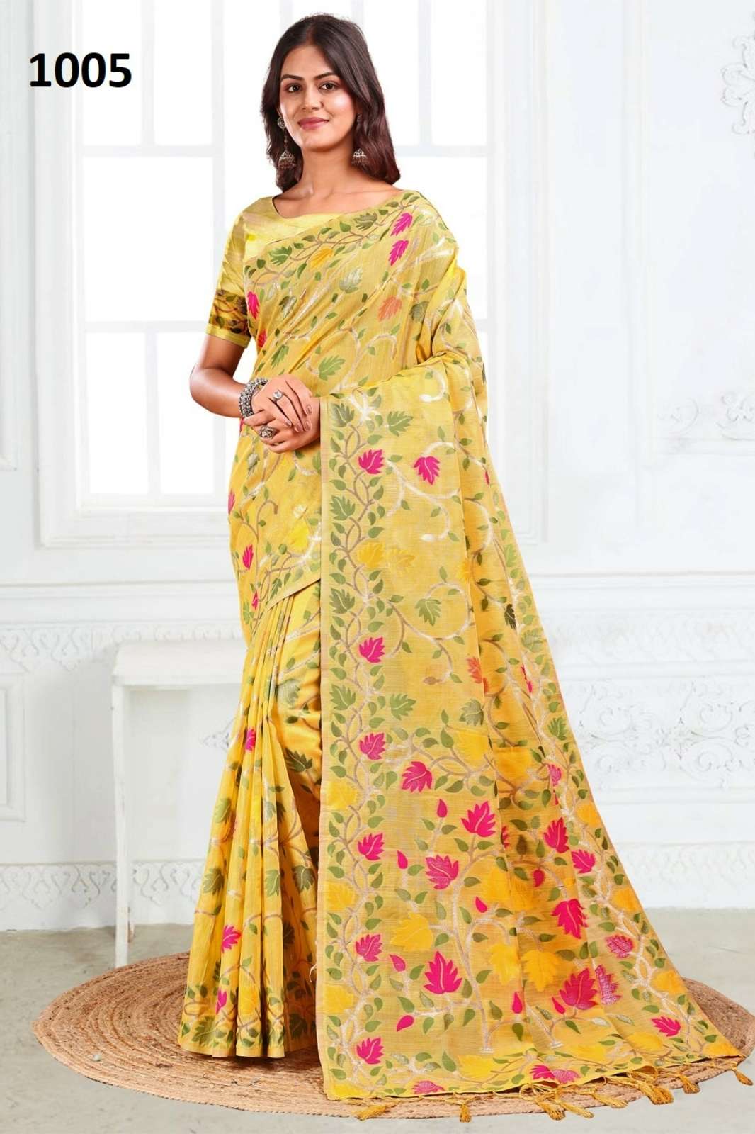 ASTITA GULBAHAR CASUAL WEAR LINEN COTTON SAREE