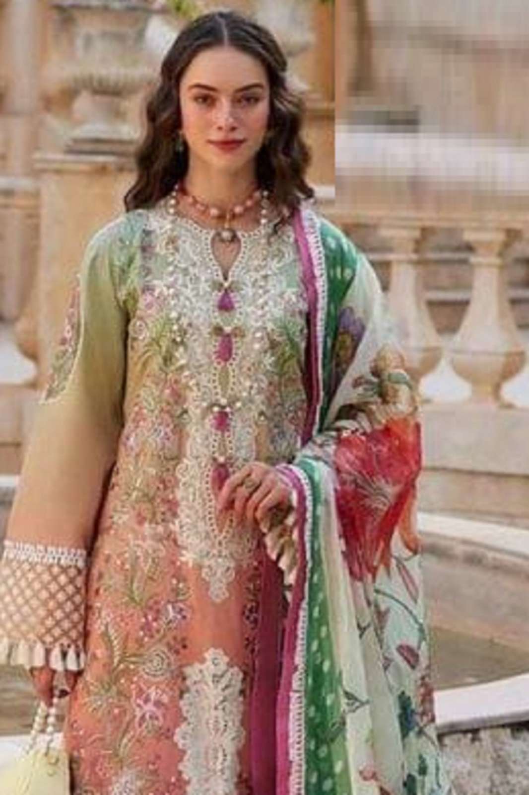 AZURE 18001 COTTON VERY BEAUTIFUL DRESS MATERIALS