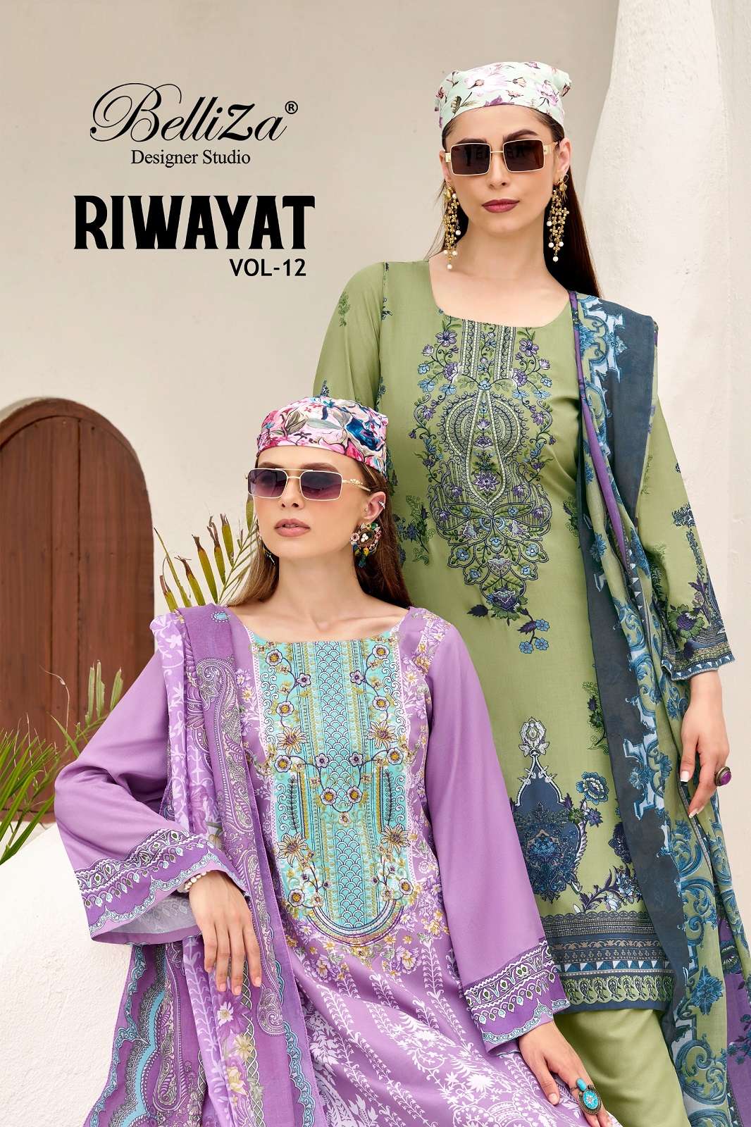 BELLIZA DESIGNER RIWAYAT VOL 12 VISCOSE DRESS MATERIALS