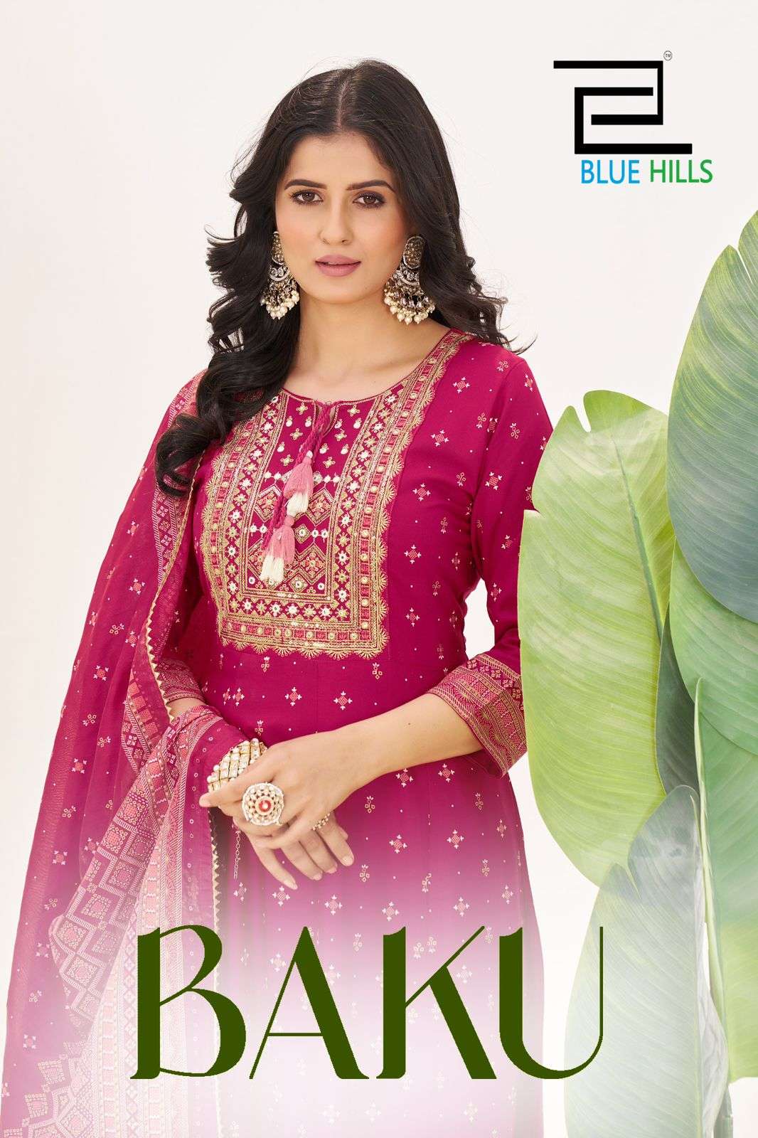 BLUE HILLS BAKU RAYON READY TO WEAR ANARKALI KURTIES