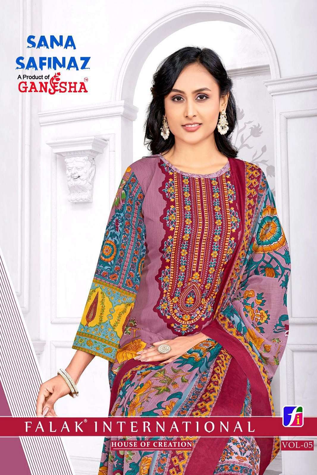 FALAK SANA SAFINAZ VOL 5 COTTON PRINTED DRESS MATERIALS